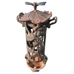 Japanese Antique Dragonfly Garden Lantern - Hard To Find