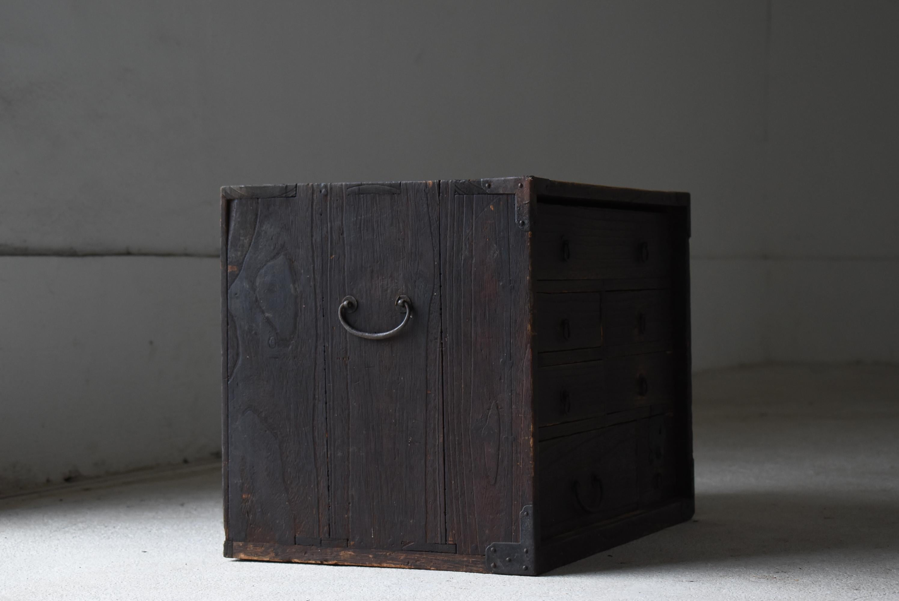 Japanese Antique Drawer 1860s-1900s / Chests of Drawers Wabi Sabi Storage Tansu 6