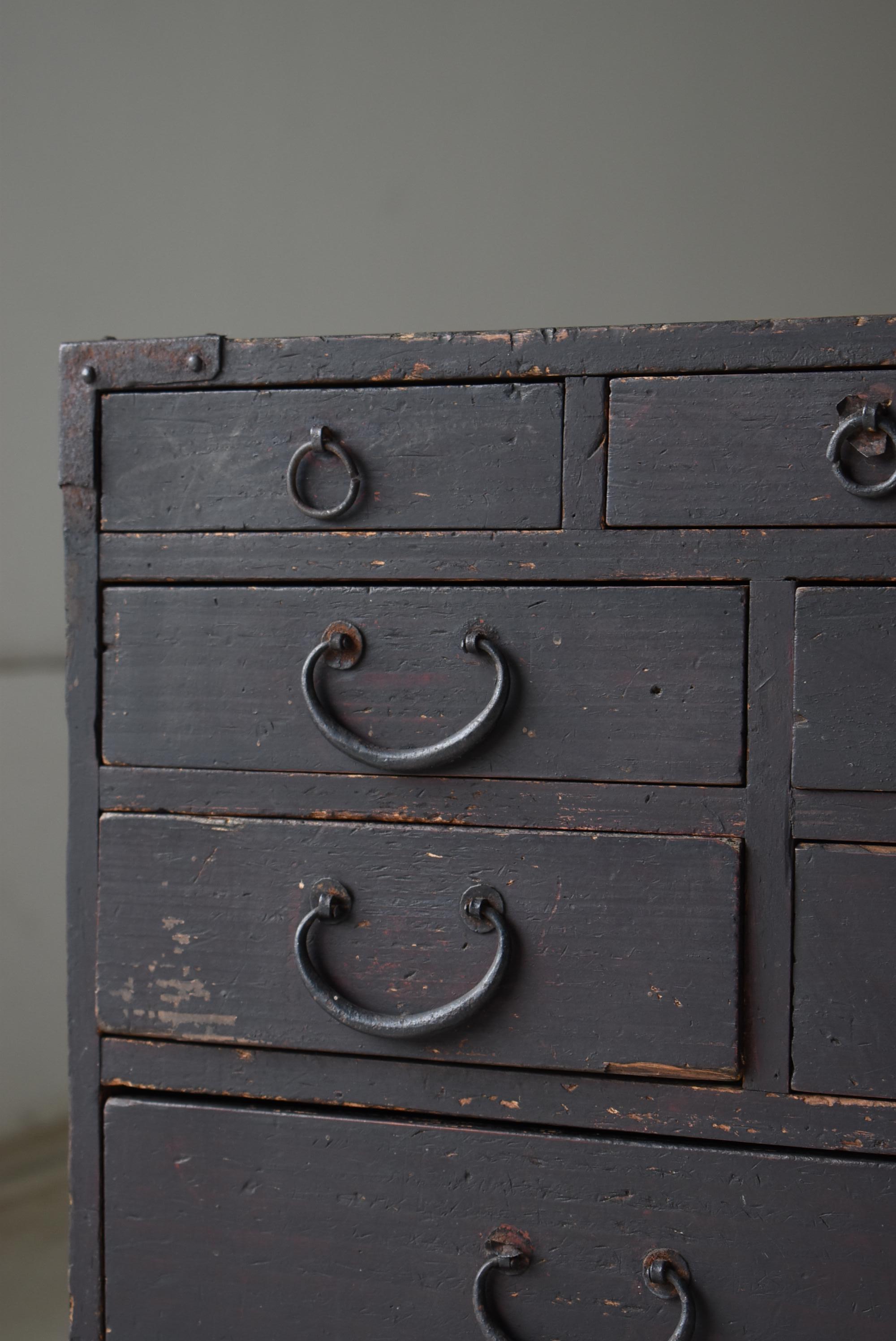 20th Century Japanese Antique Drawer 1860s-1900s / Storage Tansu Chests of Drawers Wabi Sabi