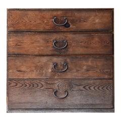 Japanese Antique Drawer 1860s-1900s / Storage Tansu Sideboard Wabisabi