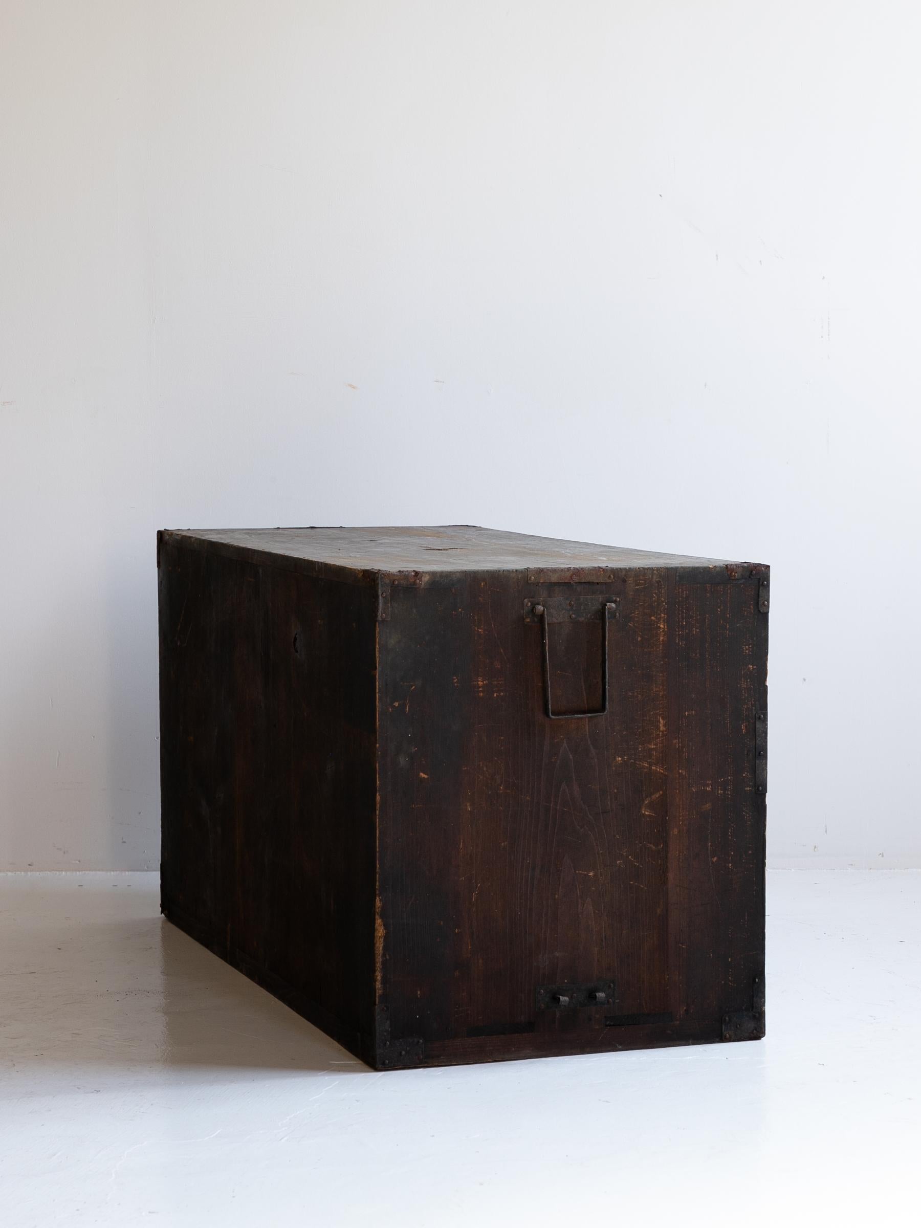 Cajón Antiguo Japonés Años 1860-1900 / Almacenamiento Tansu Wabisabi Cedro