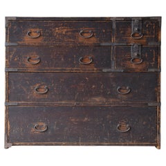 Japanese Antique Drawer 1860s-1900s / Storage Tansu Wabisabi