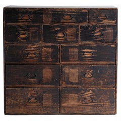 Japanese Antique Drawer 1860s-1900s / Storage Tansu Wabisabi
