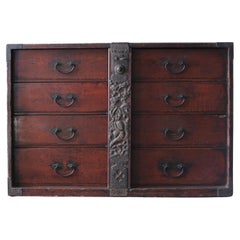 Japanese Antique Drawer 1860s-1900s / Storage Tansu Wabisabi