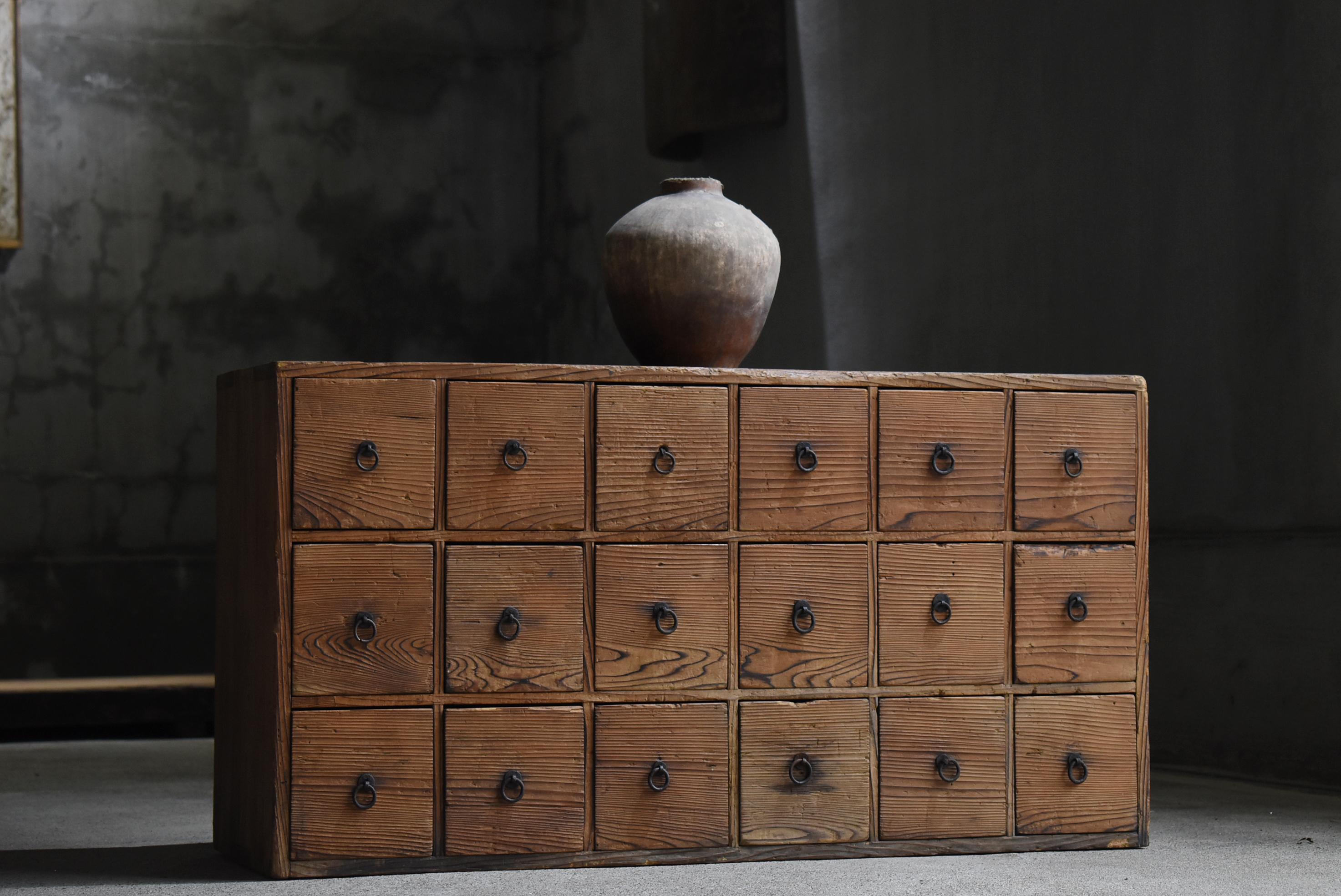 Japanese Antique Drawer 1860s-1900s / Tansu Cabinet Sideboard Wabi Sabi 11