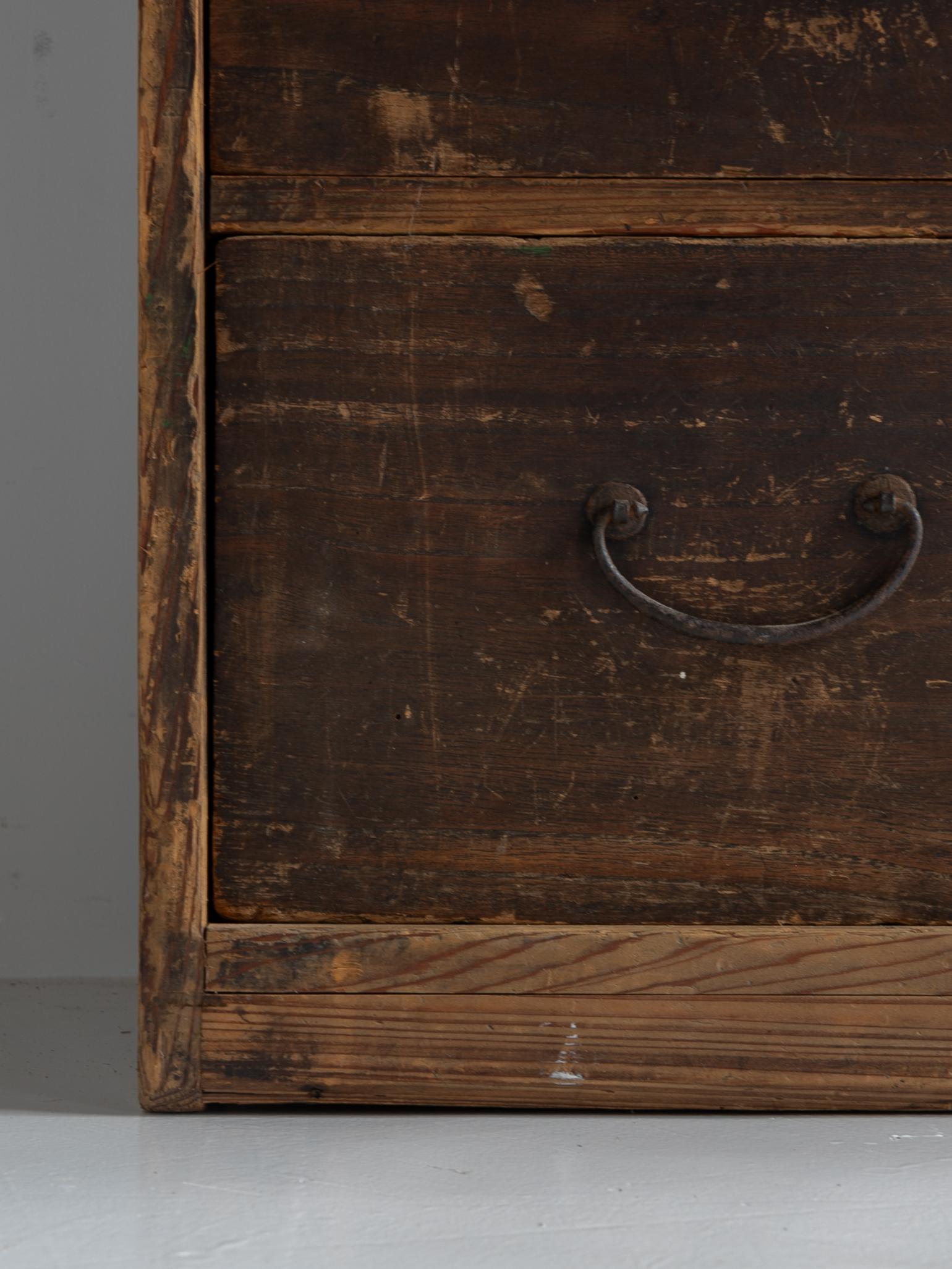 Japanese Antique Drawer 1860s-1920s / Sideboard Wabi Sabi For Sale 3