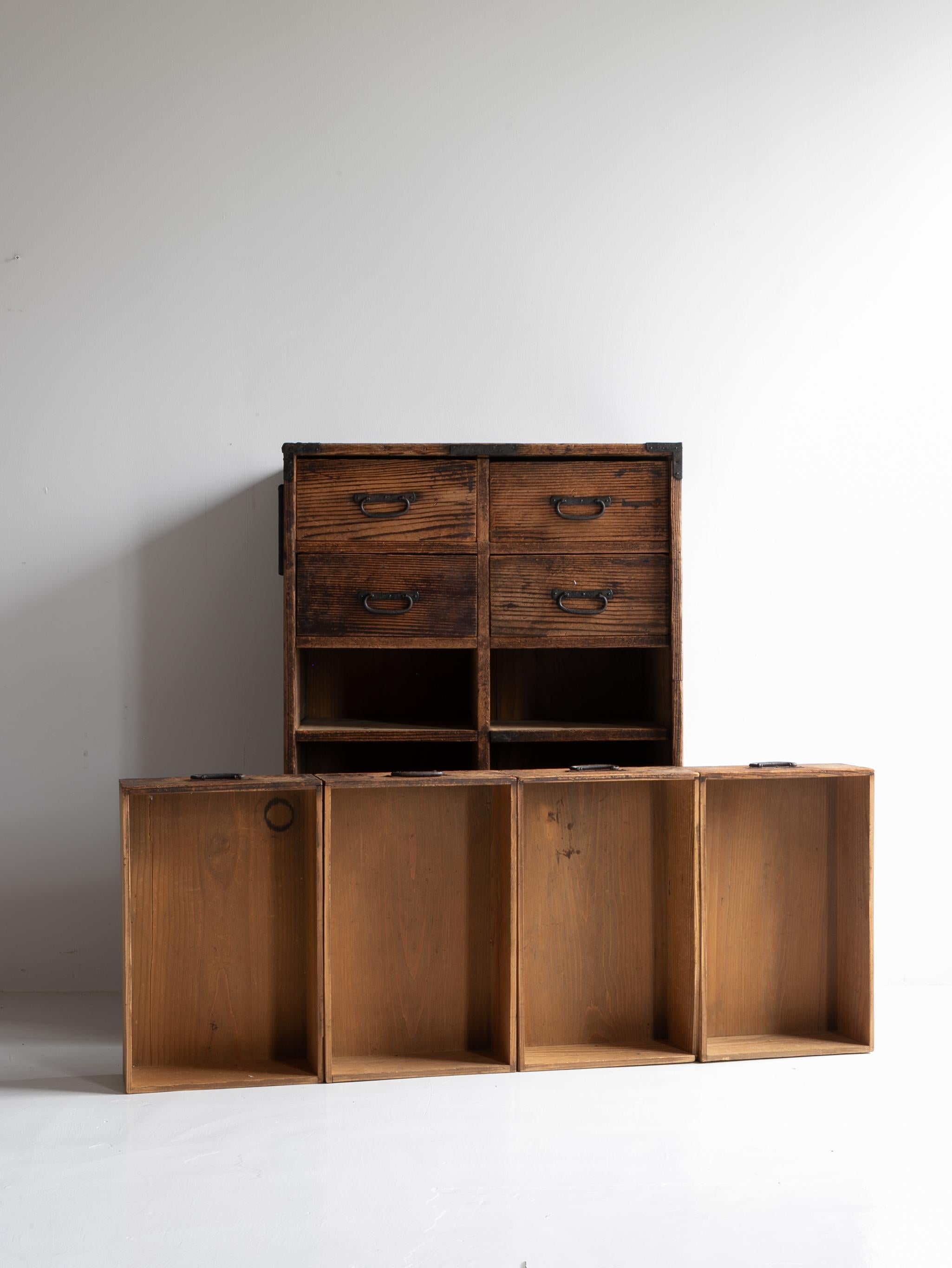 Japanese Antique Drawer 1860s-1920s / Sideboard Wabi Sabi For Sale 4