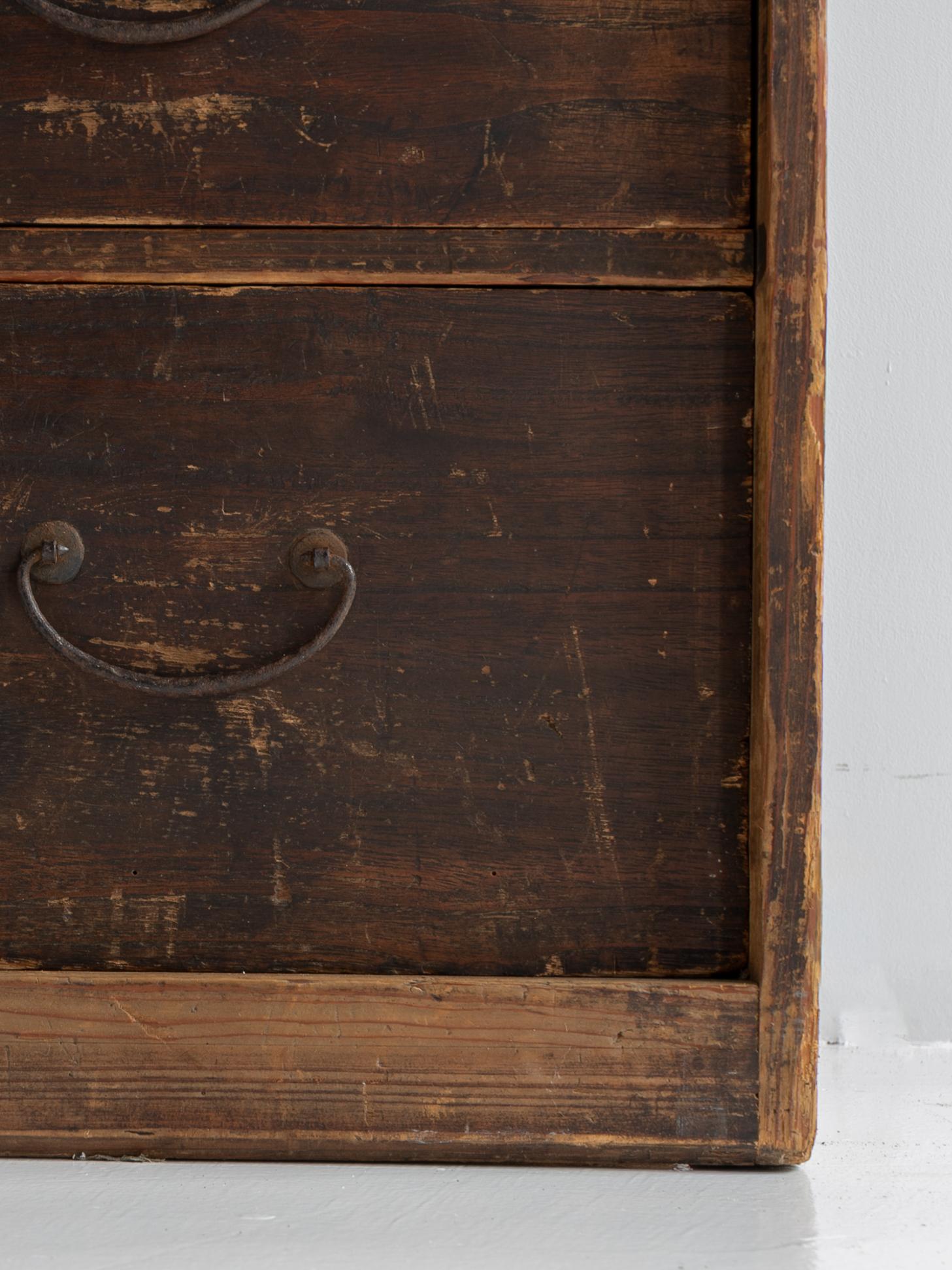 Japanese Antique Drawer 1860s-1920s / Sideboard Wabi Sabi For Sale 4
