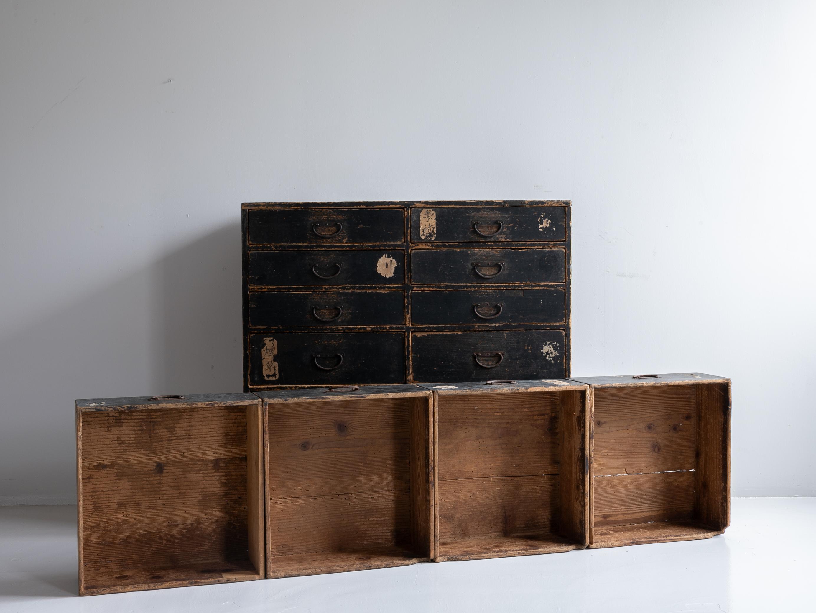 Japanese Antique Drawer 1860s-1920s / Sideboard Wabi Sabi For Sale 4