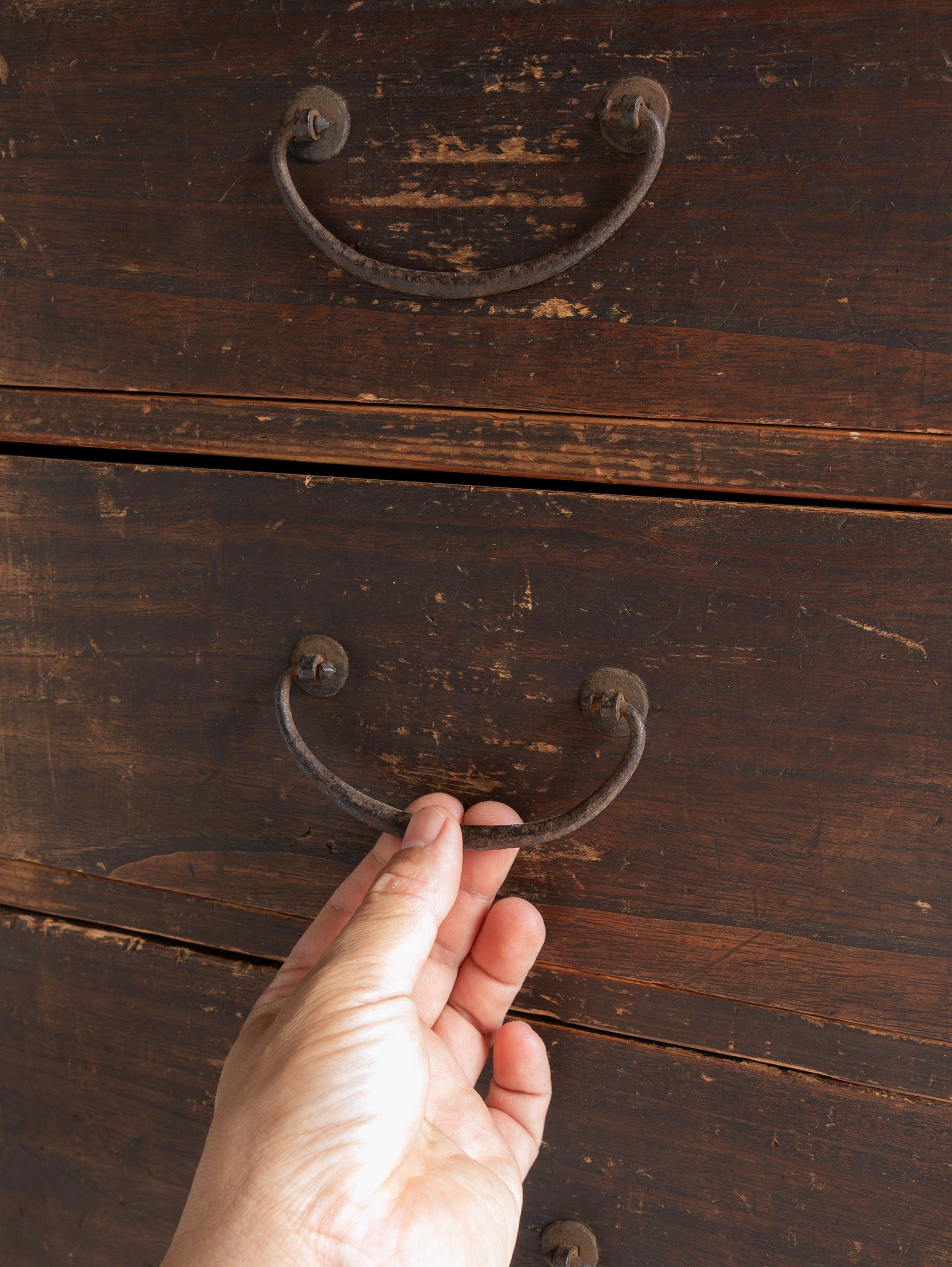 Japanese Antique Drawer 1860s-1920s / Sideboard Wabi Sabi For Sale 5