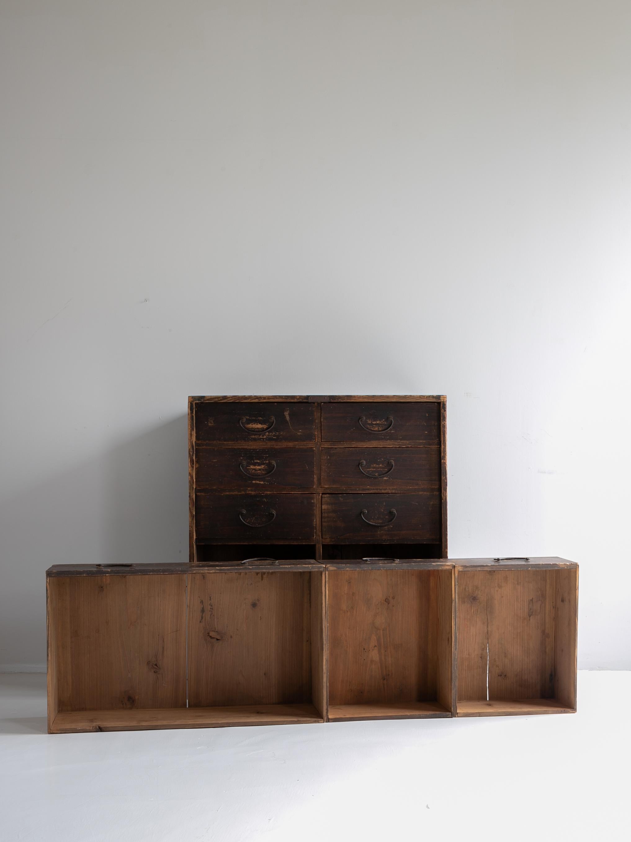 Japanese Antique Drawer 1860s-1920s / Sideboard Wabi Sabi For Sale 6