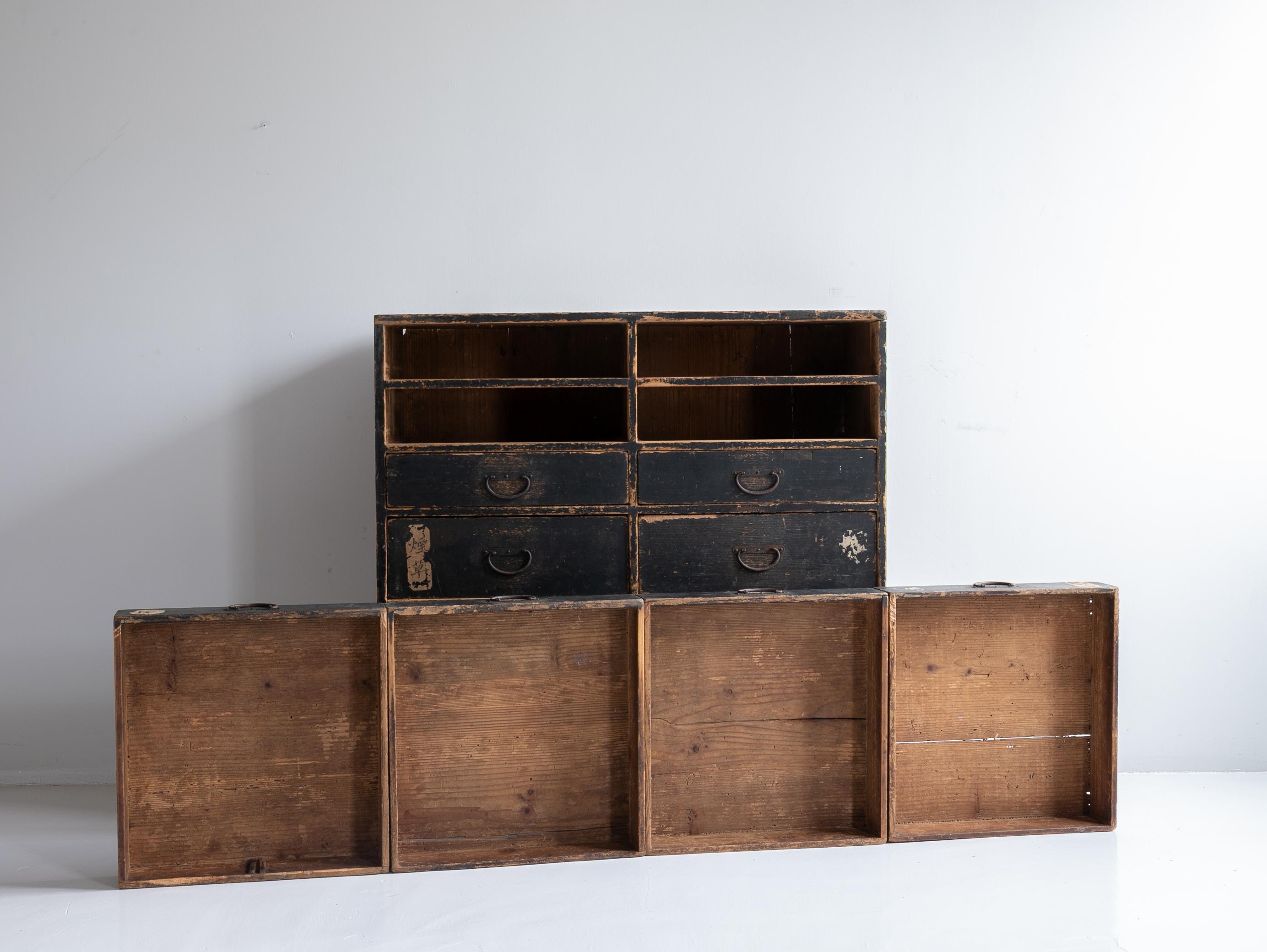 Japanese Antique Drawer 1860s-1920s / Sideboard Wabi Sabi For Sale 6