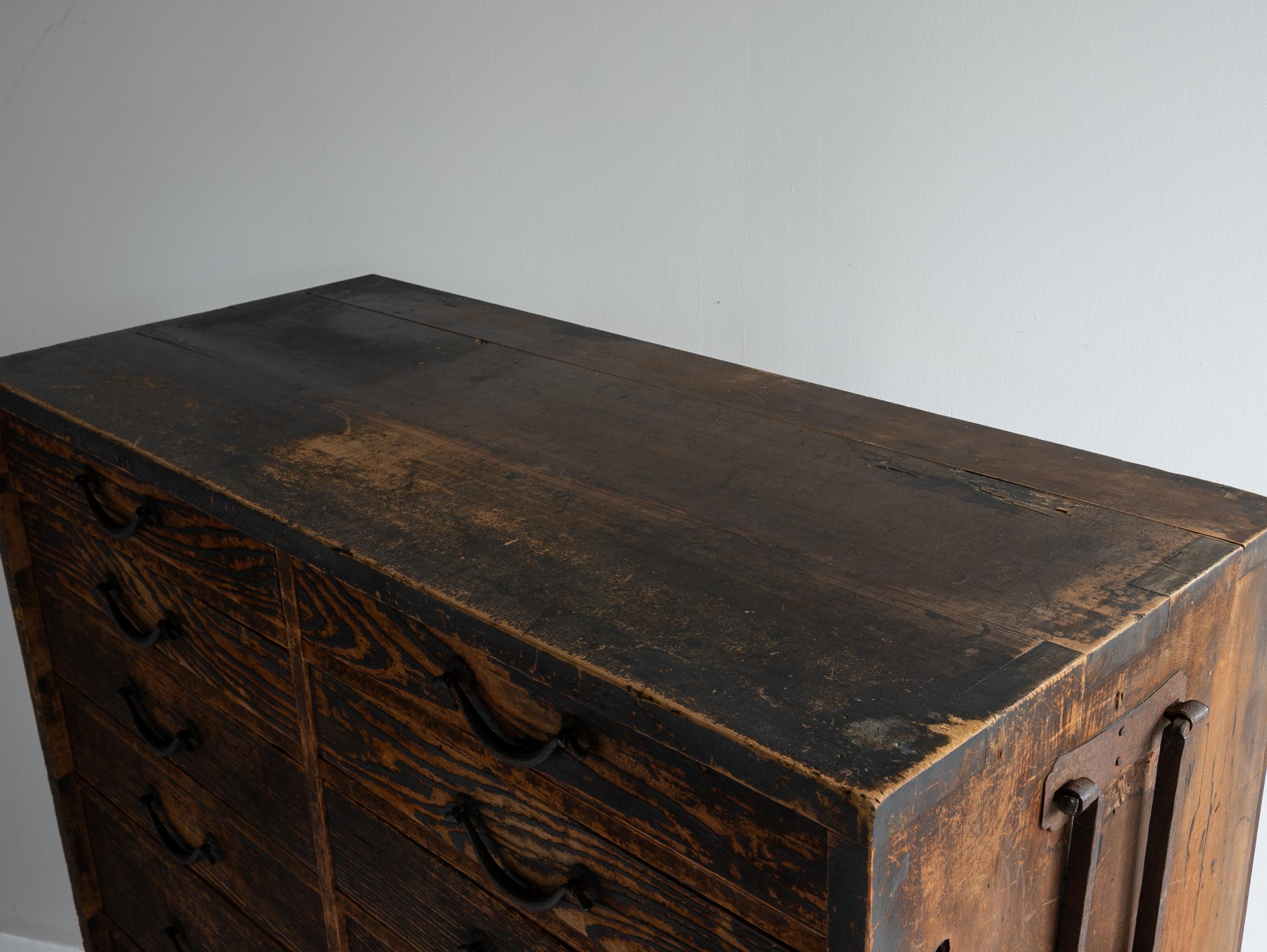 Japanese Antique Drawer 1860s-1920s / Sideboard Wabi Sabi en venta 6