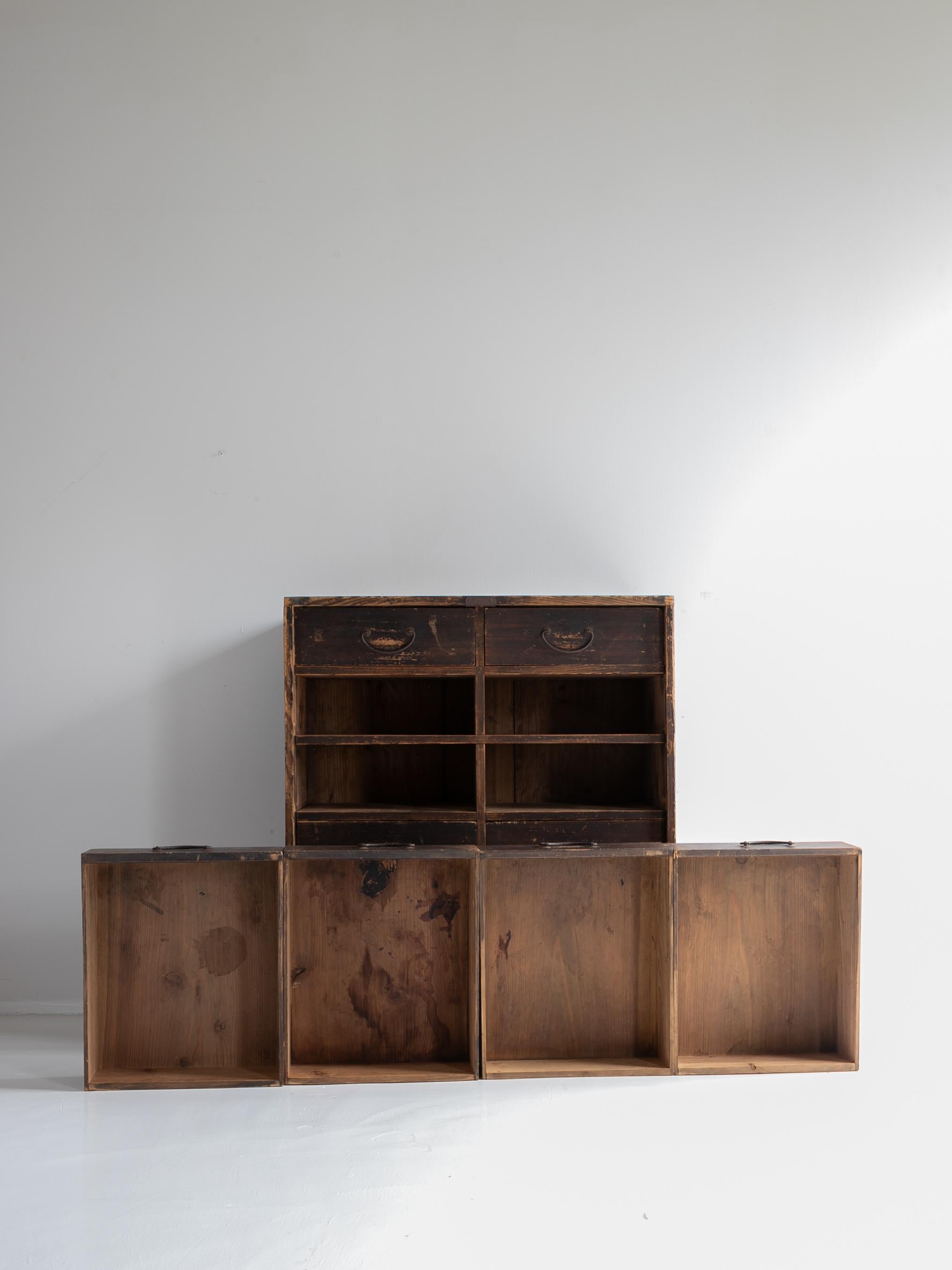Japanese Antique Drawer 1860s-1920s / Sideboard Wabi Sabi For Sale 7