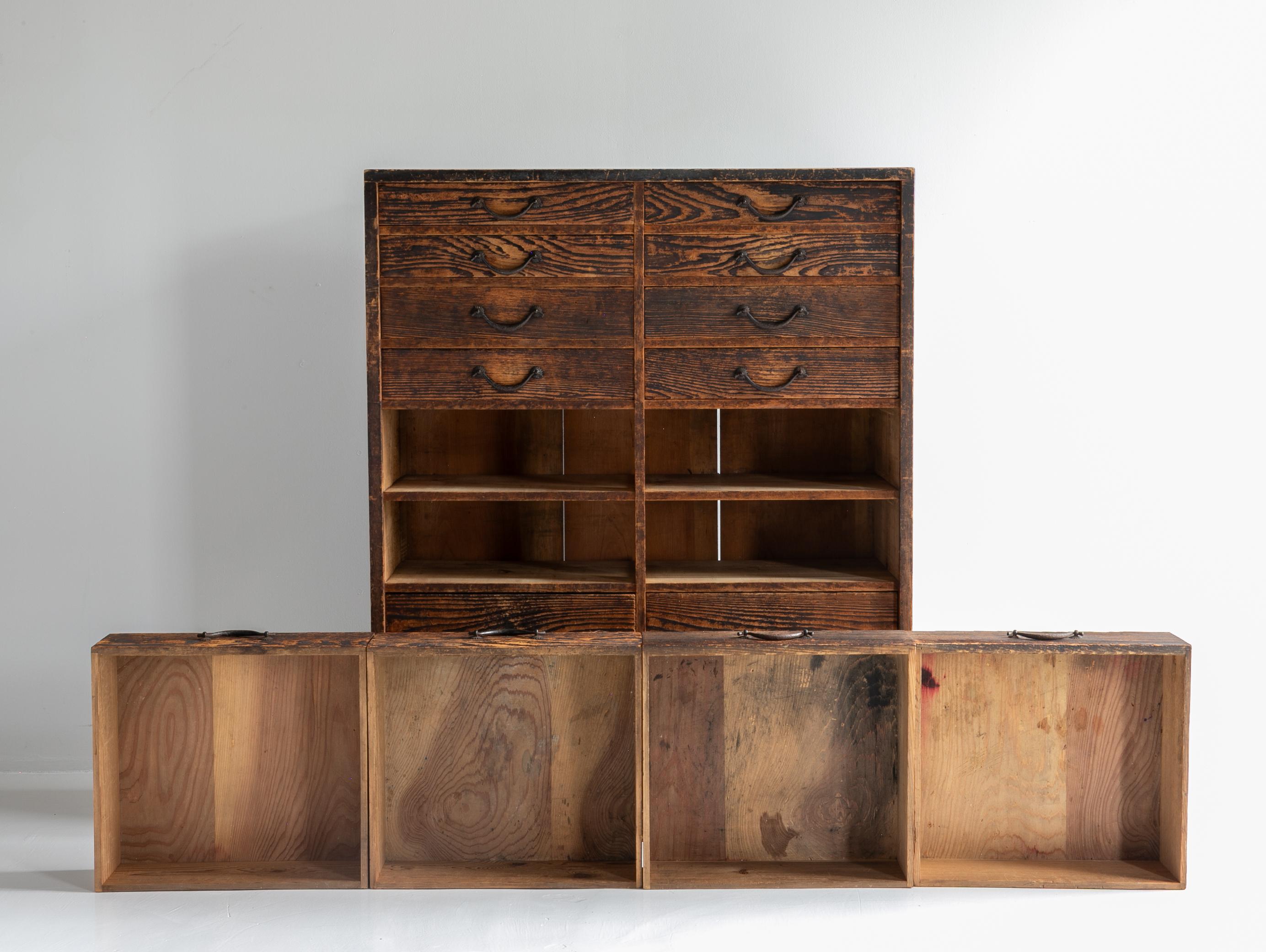 Japanese Antique Drawer 1860s-1920s / Sideboard Wabi Sabi en venta 8