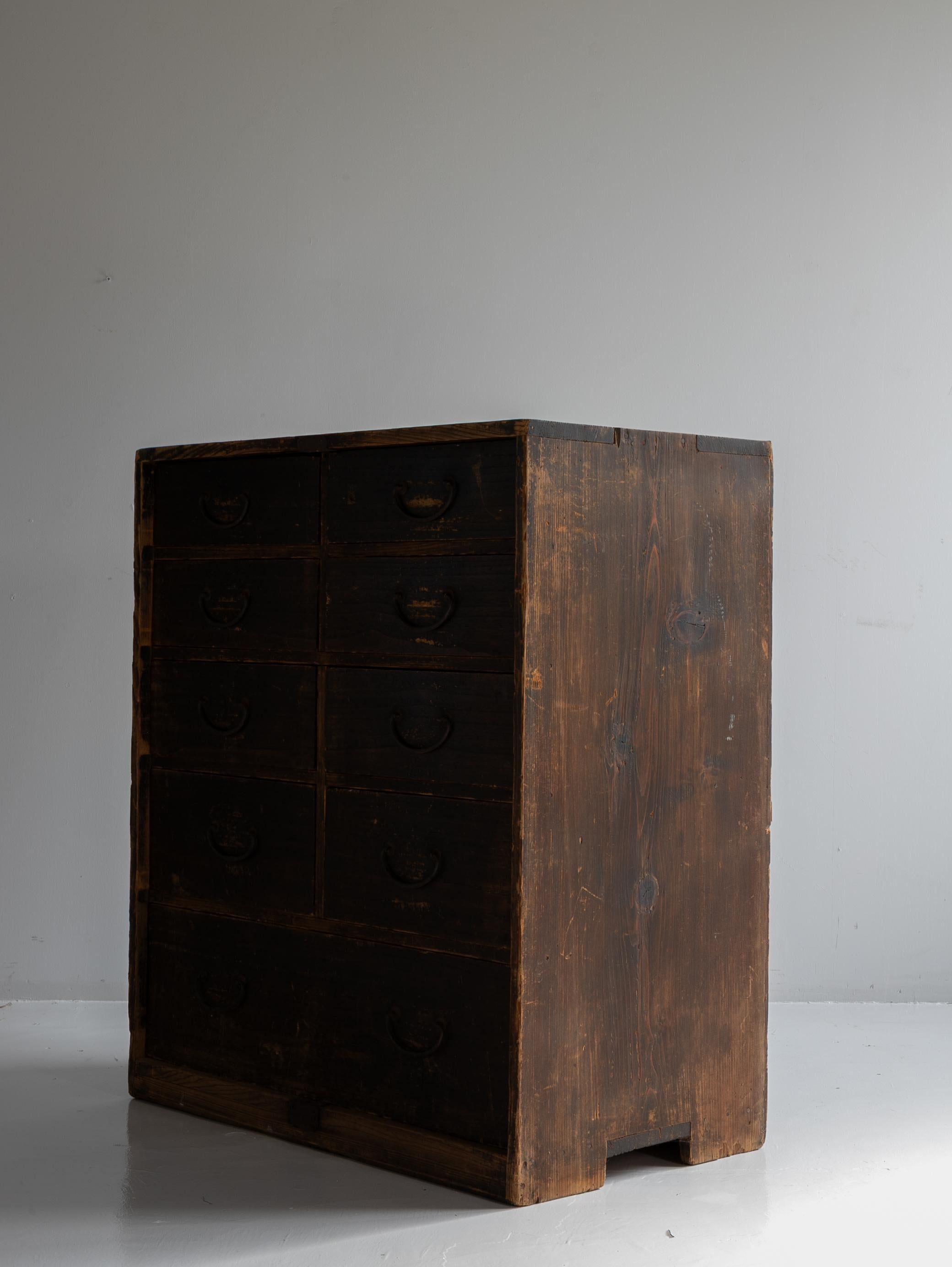Japanese Antique Drawer 1860s-1920s / Sideboard Wabi Sabi For Sale 10