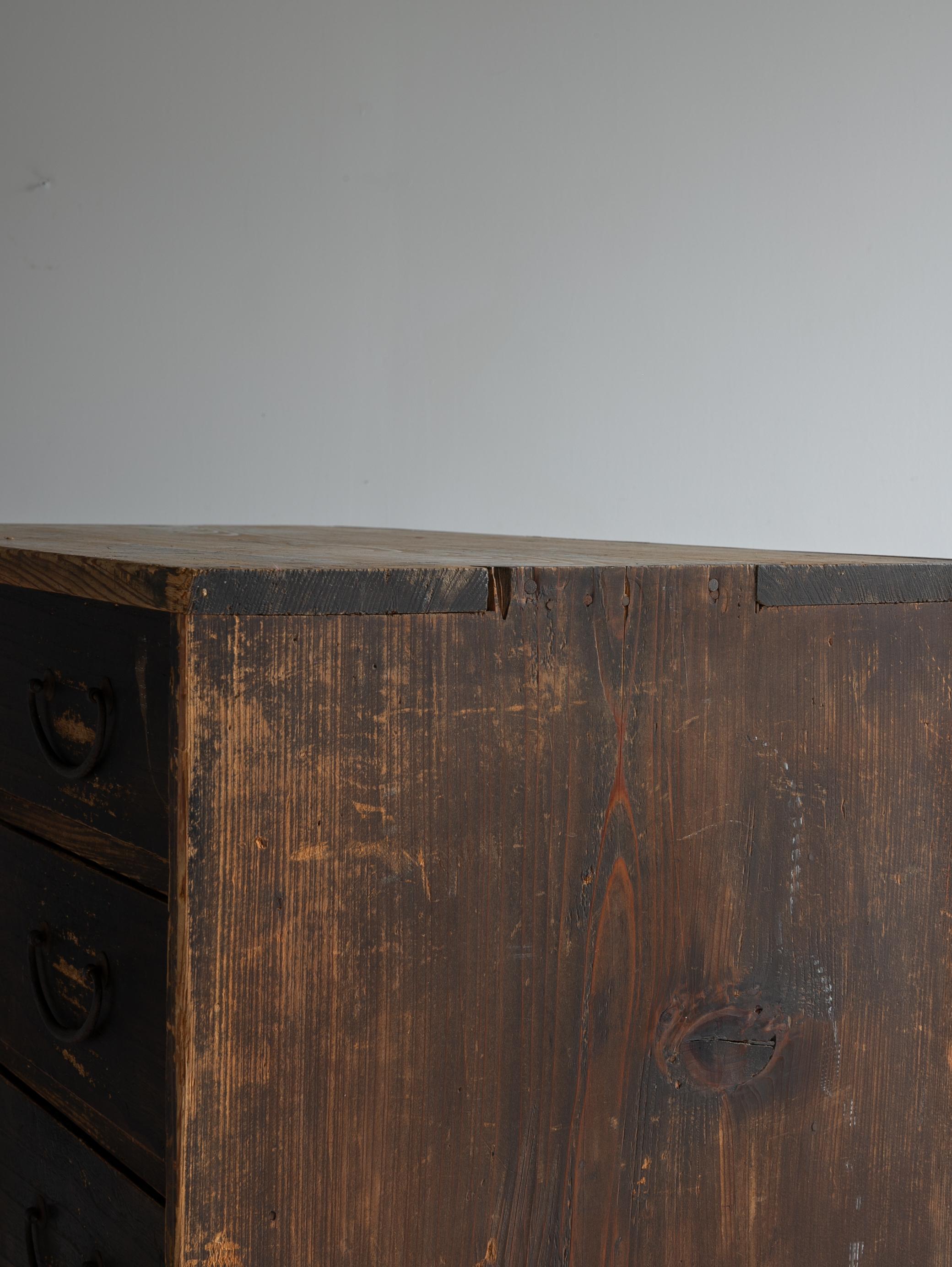 Japanese Antique Drawer 1860s-1920s / Sideboard Wabi Sabi For Sale 12