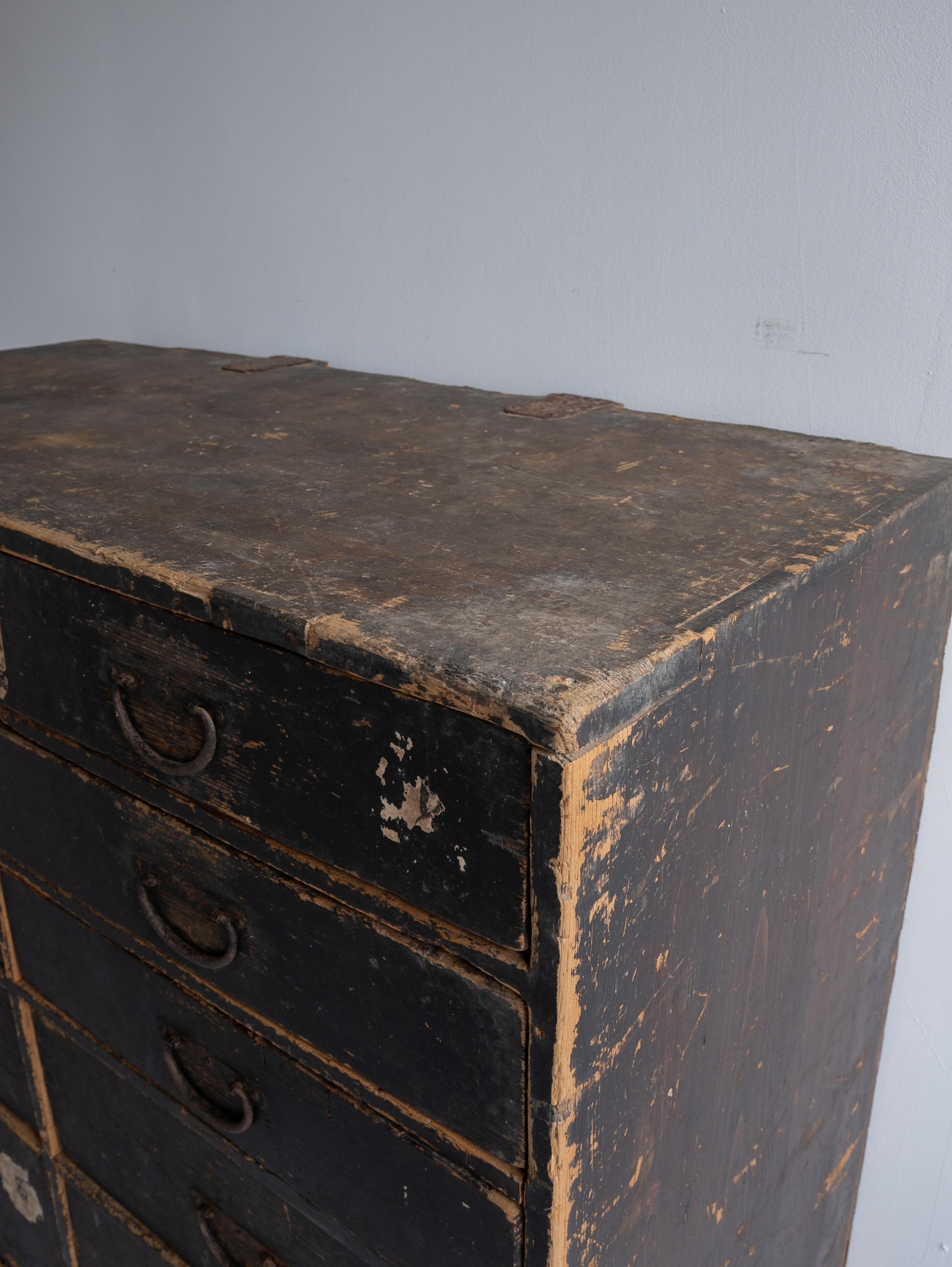 Japanese Antique Drawer 1860s-1920s / Sideboard Wabi Sabi For Sale 13