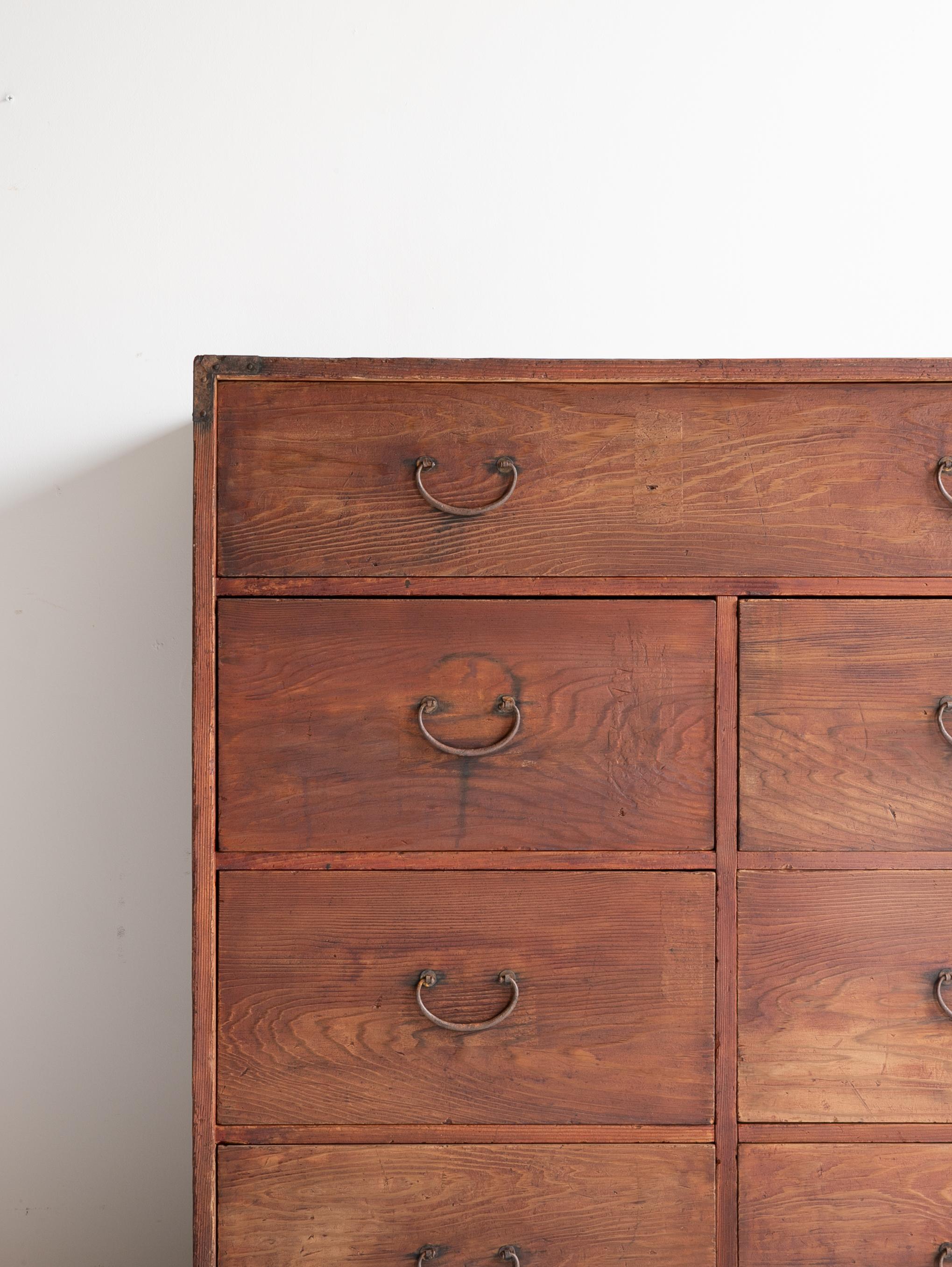 Meiji Japanese Antique Drawer 1860s-1920s / Sideboard Wabi Sabi en vente