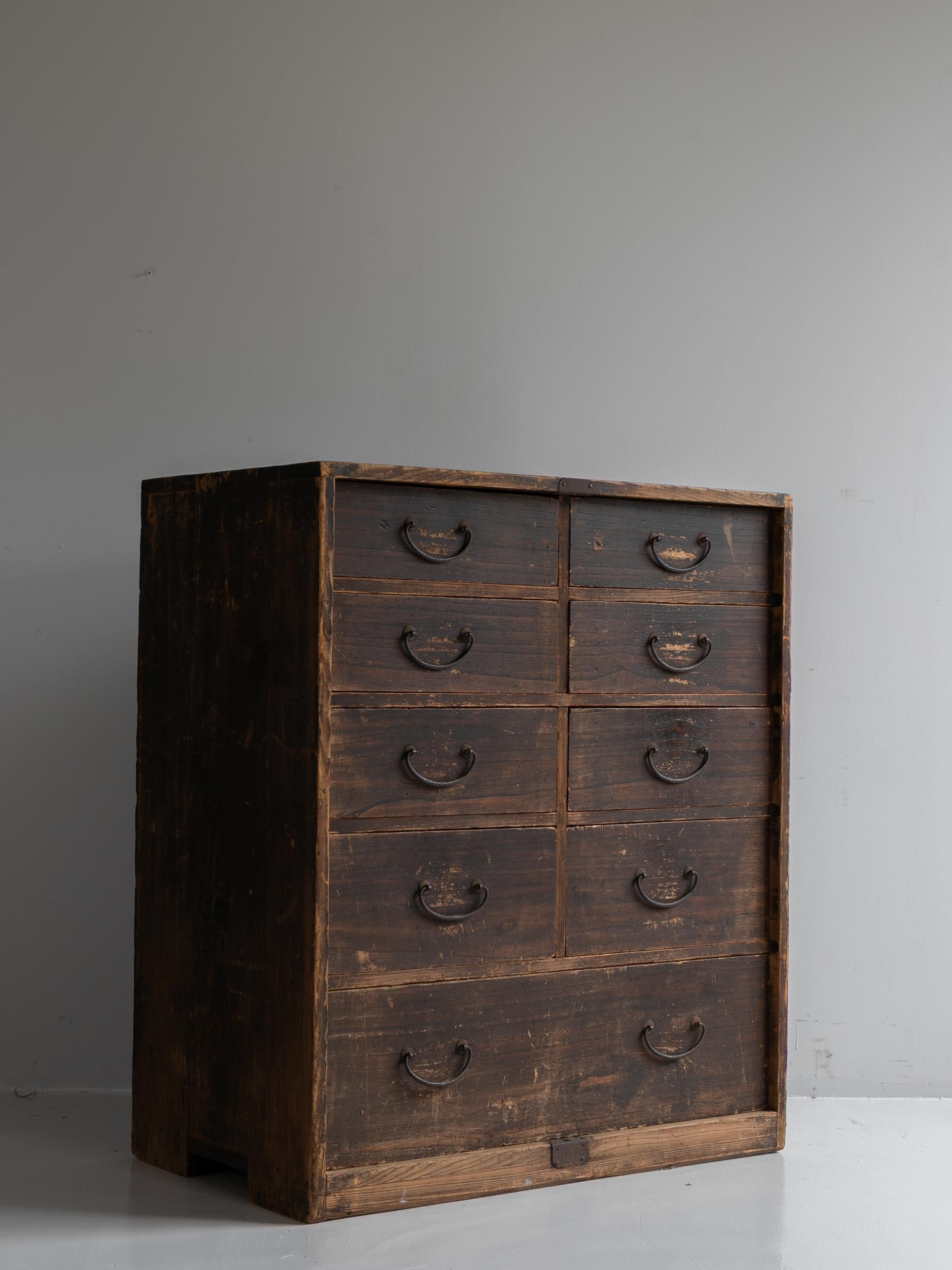 20th Century Japanese Antique Drawer 1860s-1920s / Sideboard Wabi Sabi For Sale