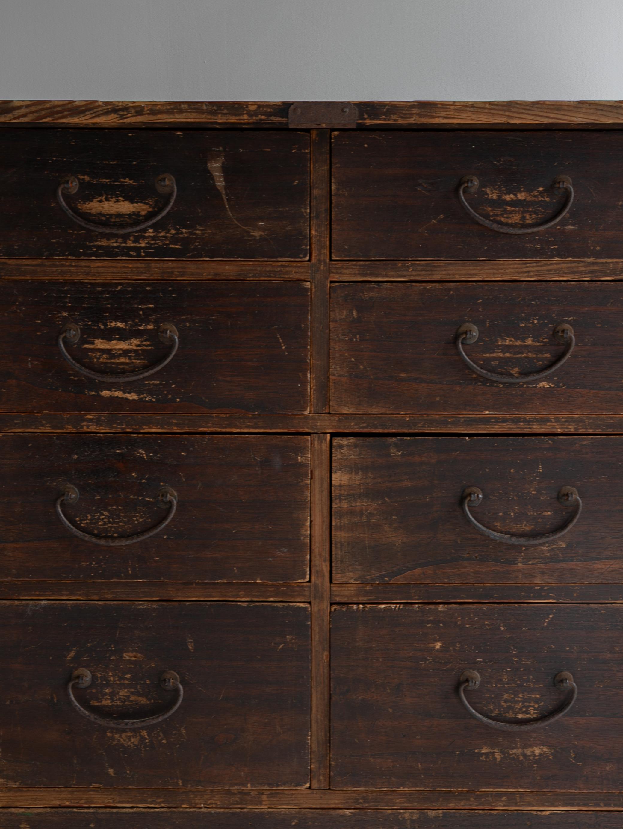 Japanese Antique Drawer 1860s-1920s / Sideboard Wabi Sabi For Sale 1