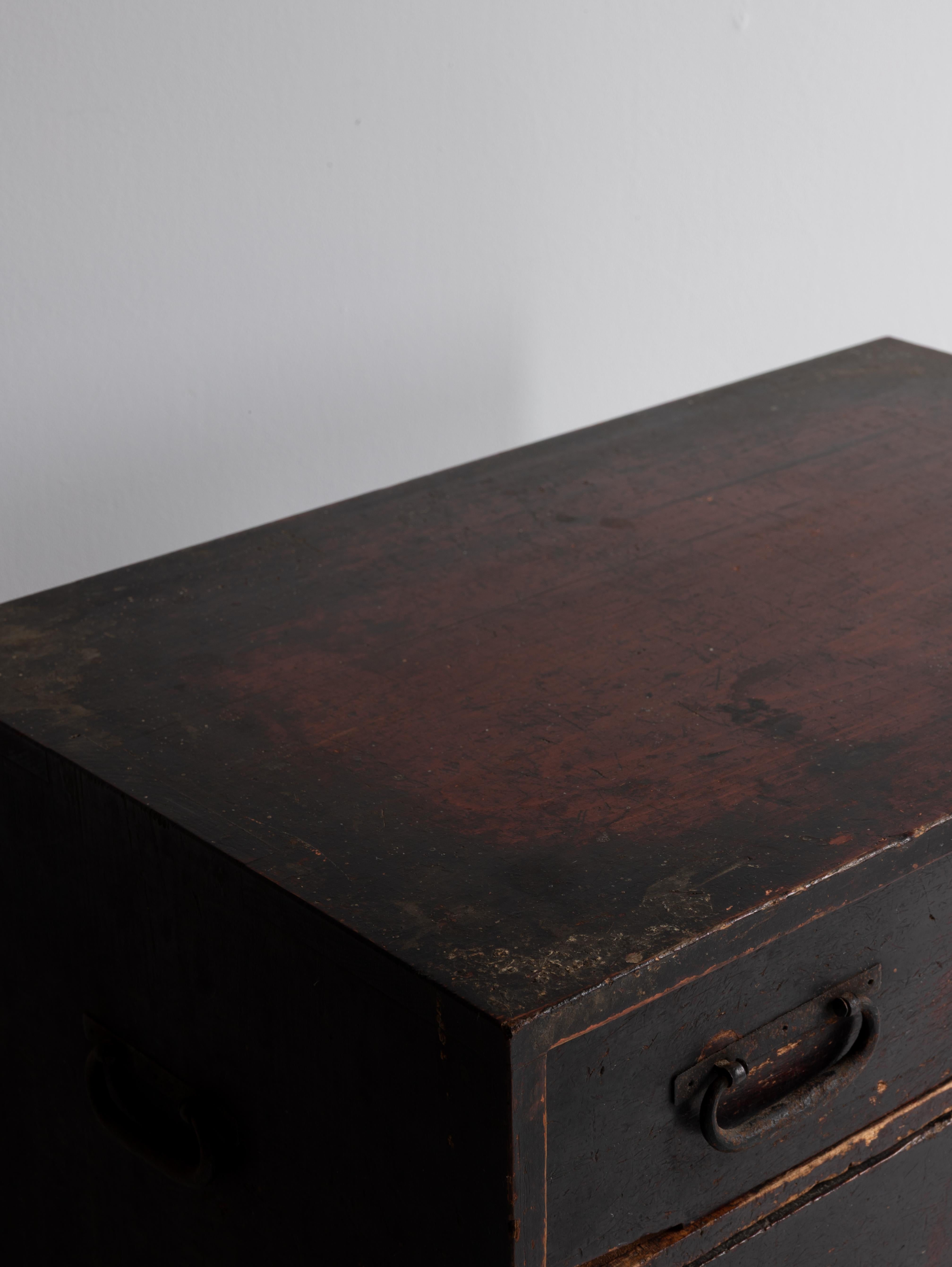 Cassetto antico giapponese 1860-1920 / Tansu Wabi Sabi in vendita 12
