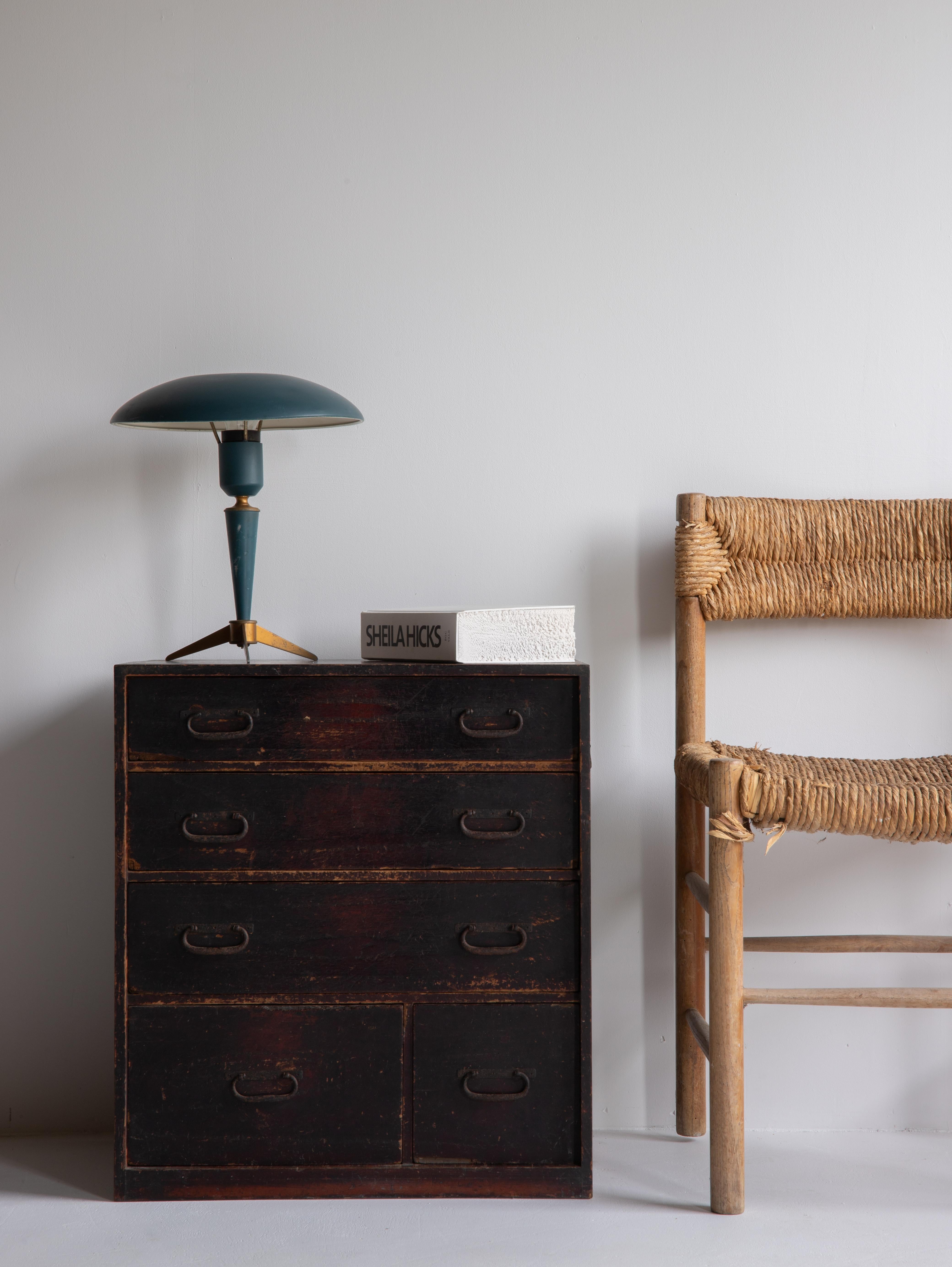 Meiji Cassetto antico giapponese 1860-1920 / Tansu Wabi Sabi in vendita