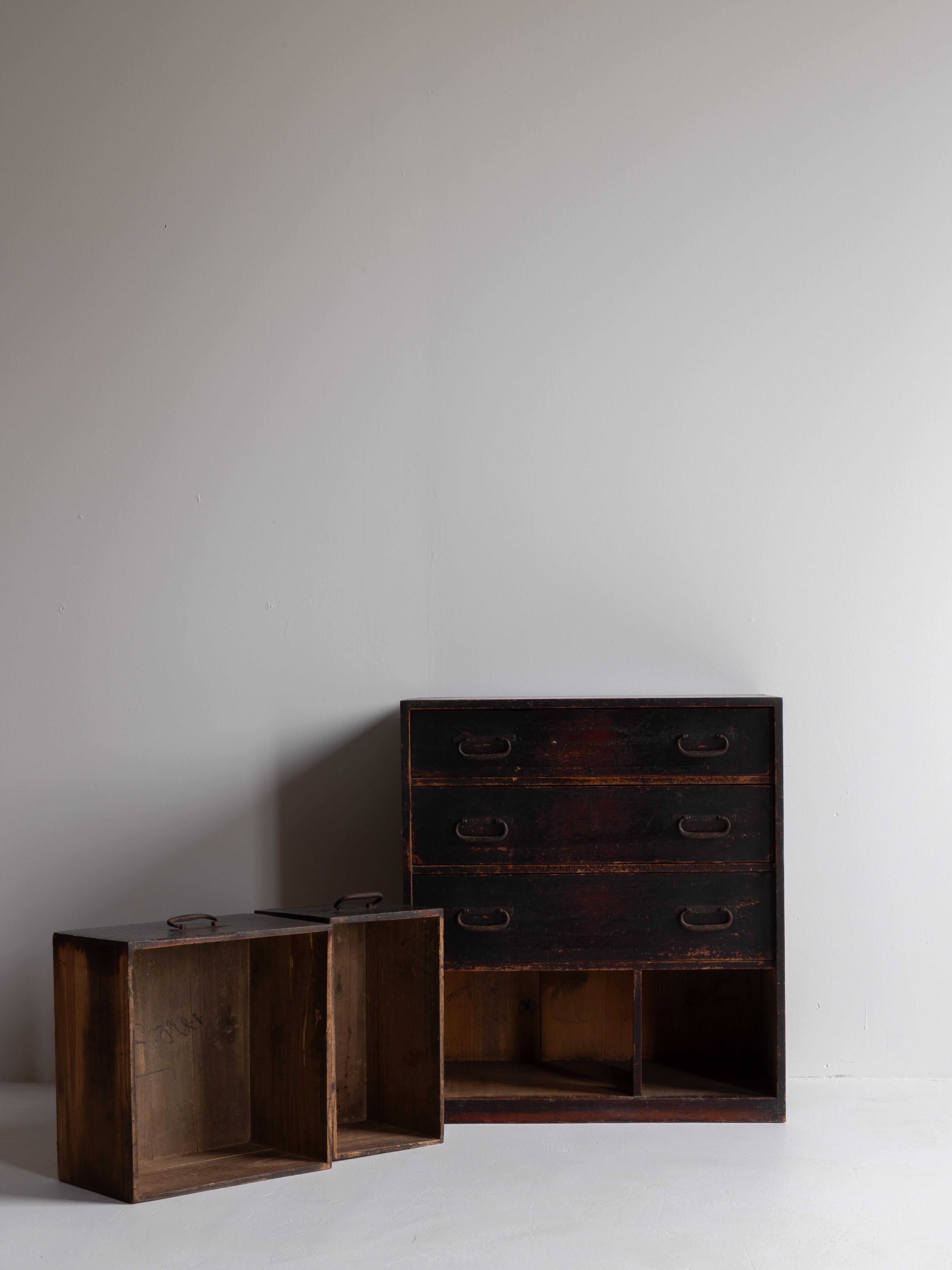 Cassetto antico giapponese 1860-1920 / Tansu Wabi Sabi In condizioni buone in vendita a Sammu-shi, Chiba