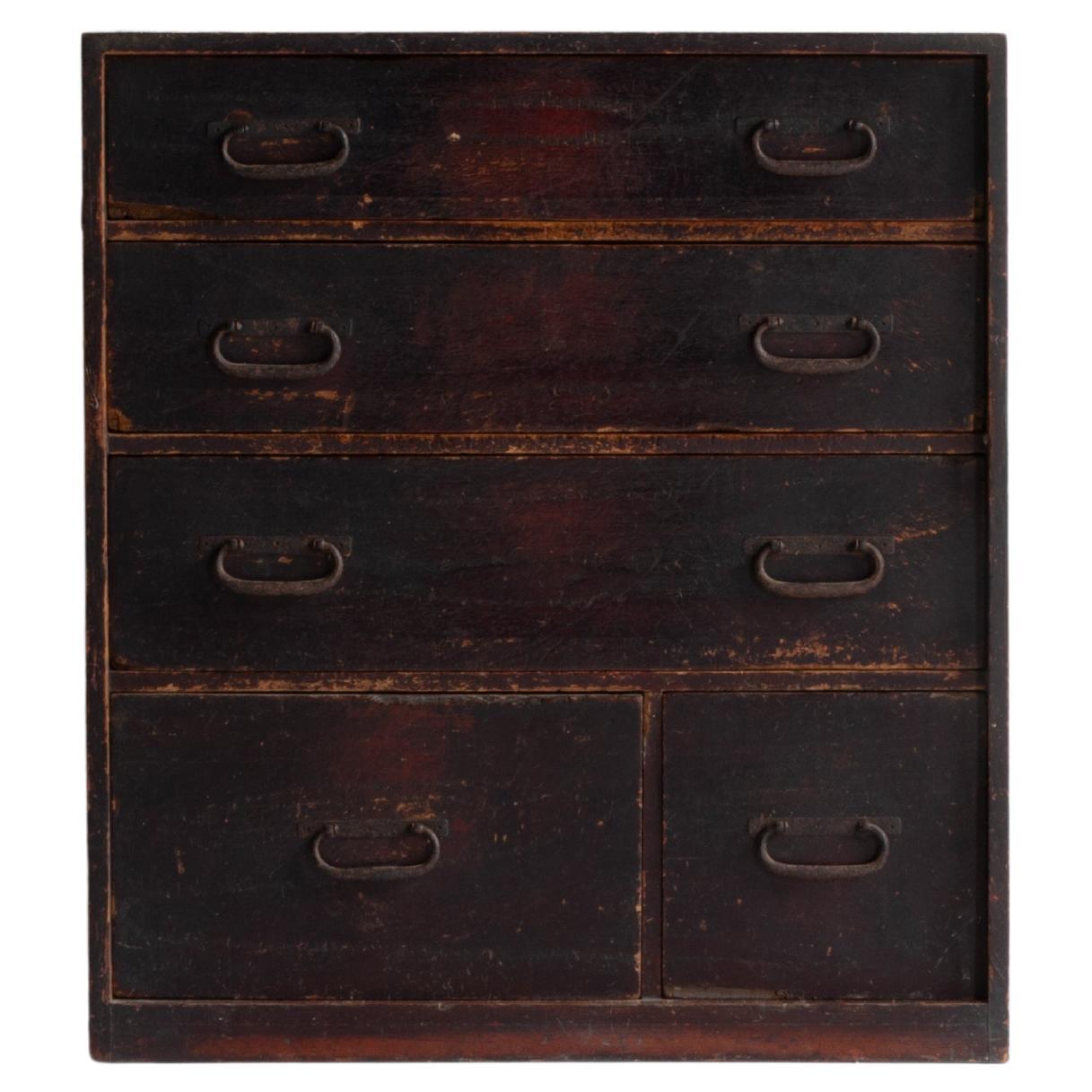 Cassetto antico giapponese 1860-1920 / Tansu Wabi Sabi