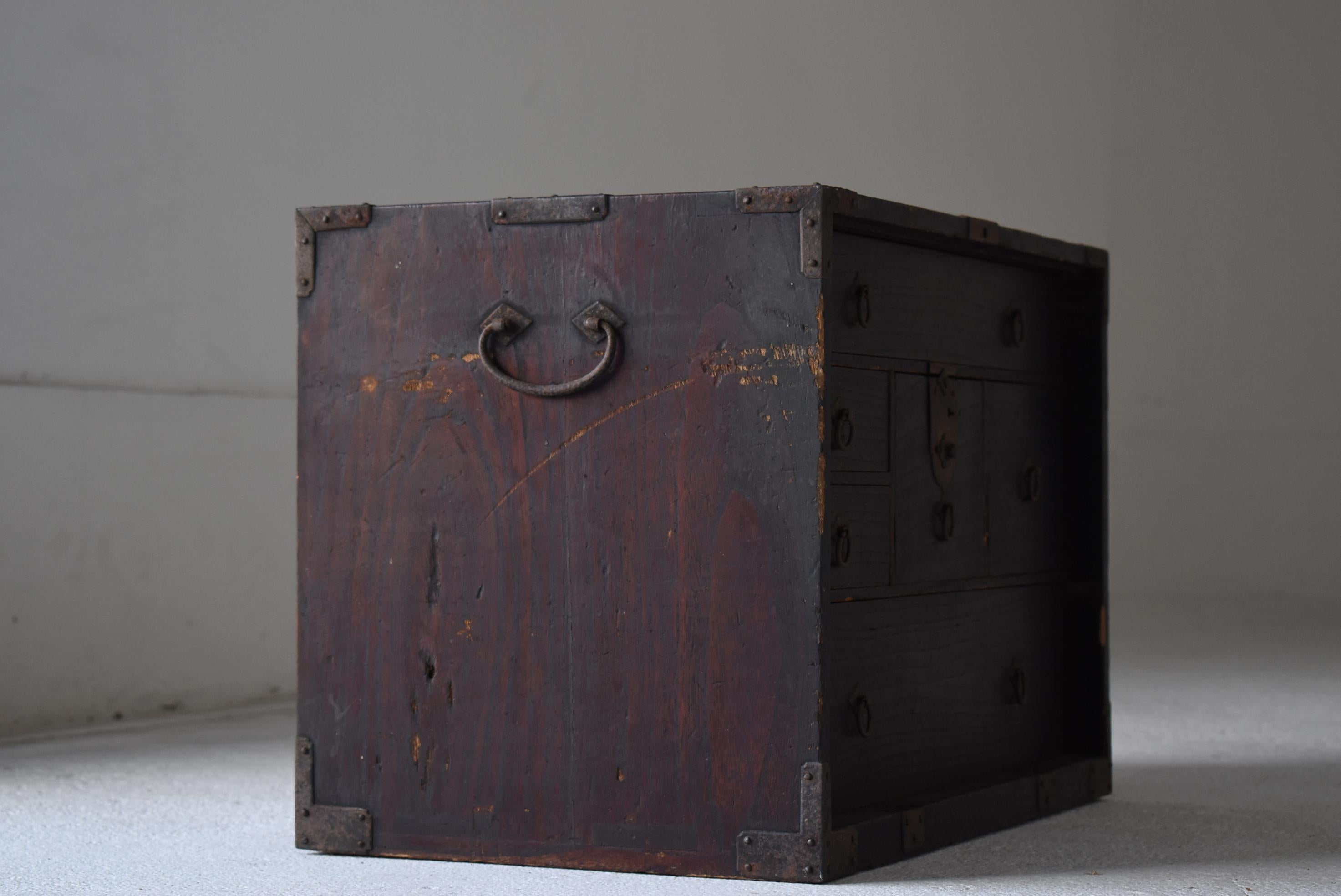 Antike japanische Schublade 1860er-1920er Jahre / Tansu Wabisabi 2