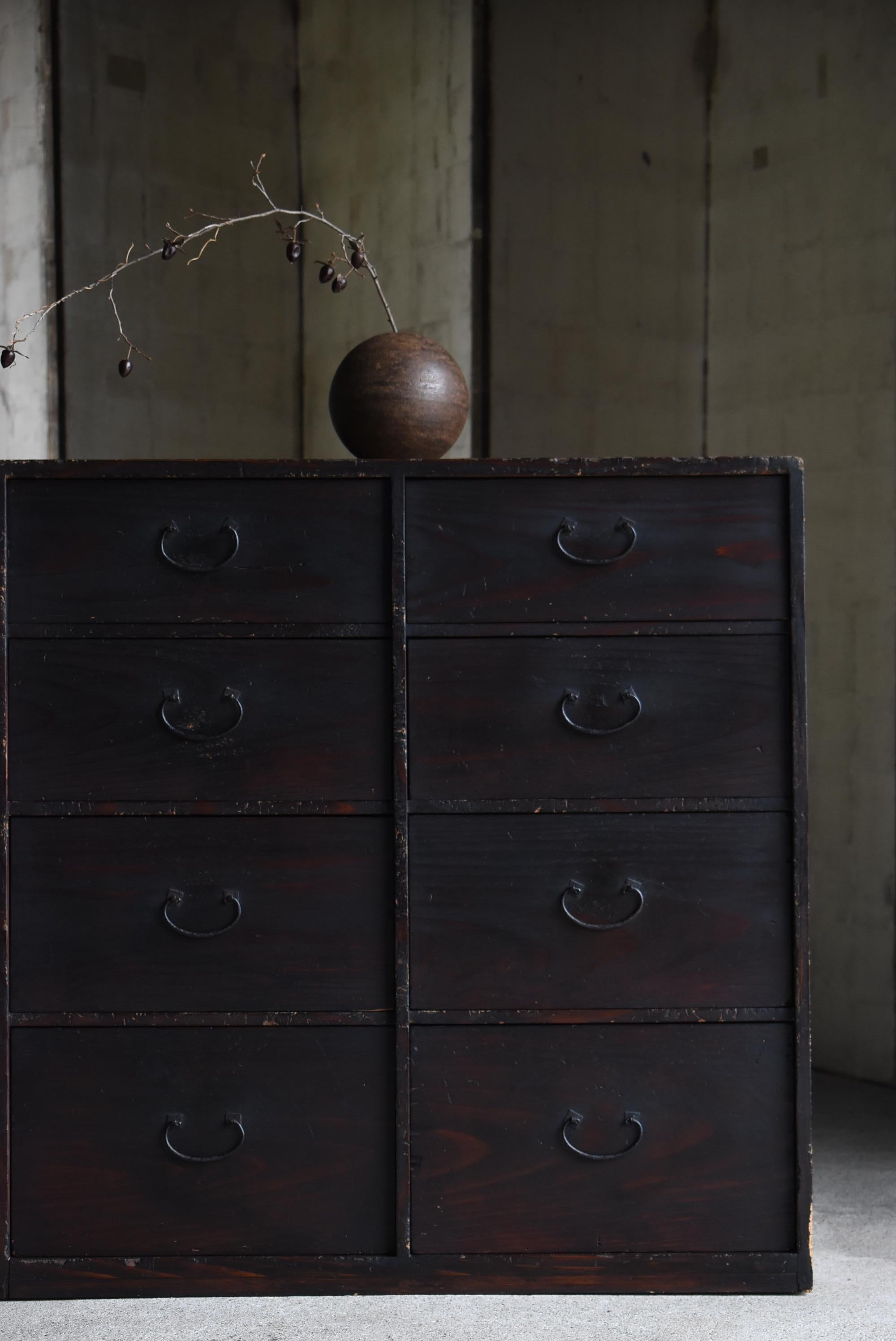 Antike japanische Schublade 1860er-1920er Jahre / Tansu Wabisabi 10