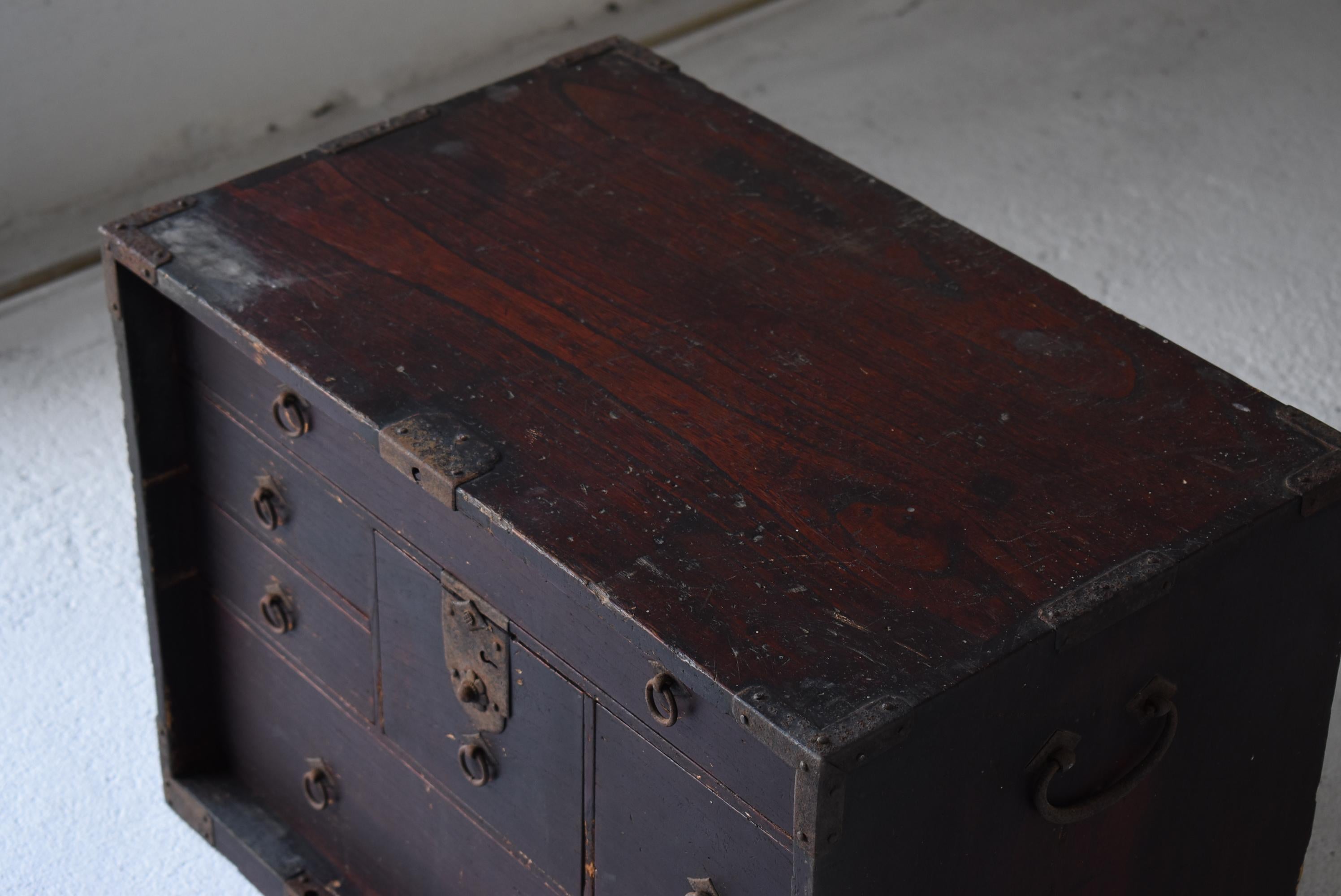 Antike japanische Schublade 1860er-1920er Jahre / Tansu Wabisabi (Japanisch)