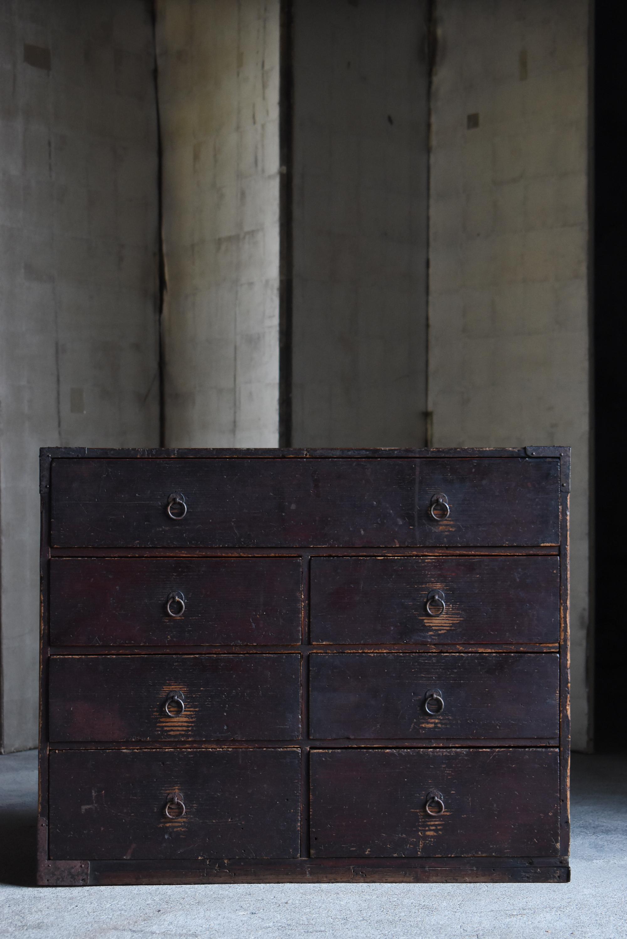 Coffre à tiroirs japonais ancien 1860s-1920s / Tansu Sideboard Wabi Sabi en vente 5