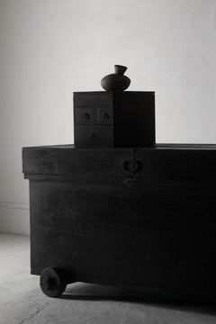 Japanese Antique Black Drawer / Storage / Meiji Period Wabi-sabi