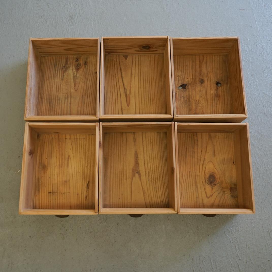 Japanese Antique Drawer storage shelf 30 drawers 1910s-1930s Wabi-Sabi Japandi 6