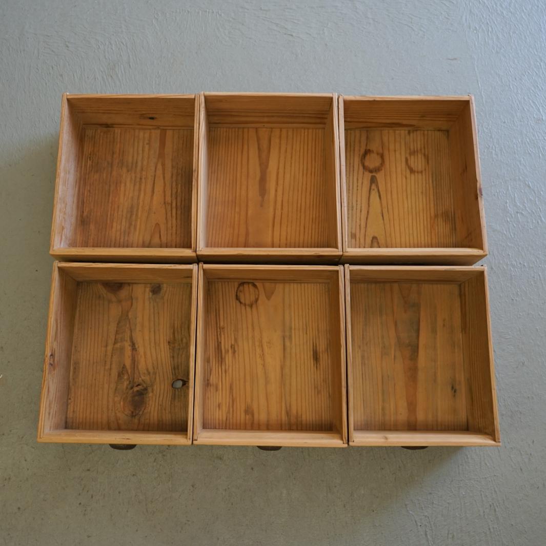 Japanese Antique Drawer storage shelf 30 drawers 1910s-1930s Wabi-Sabi Japandi 8