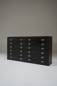 Japanese Antique Cedar Drawer Chest, 1920s–1930s - Japandi Wabi-Sabi