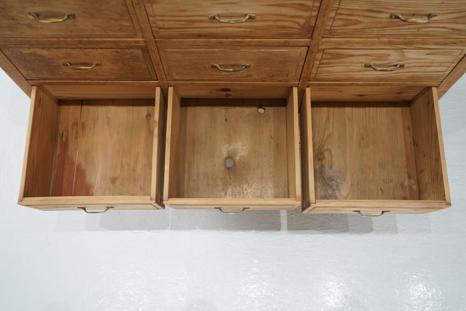 Japanese Antique Drawer storage shelf chest Japandi For Sale 3