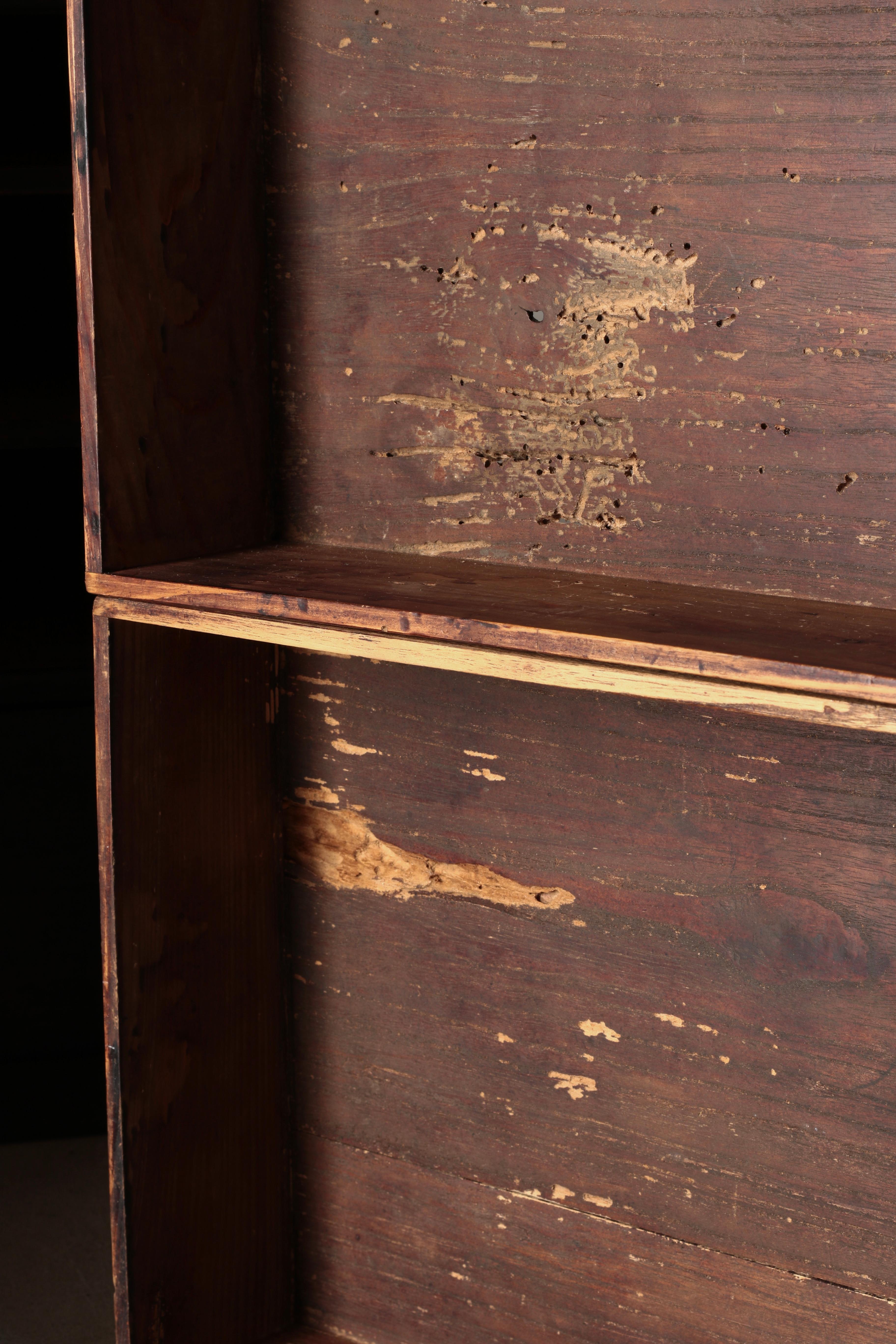 Cassetto antico giapponese / Tansu di stoccaggio / 1868-1912 / Wabi-Sabi Mingei in vendita 9