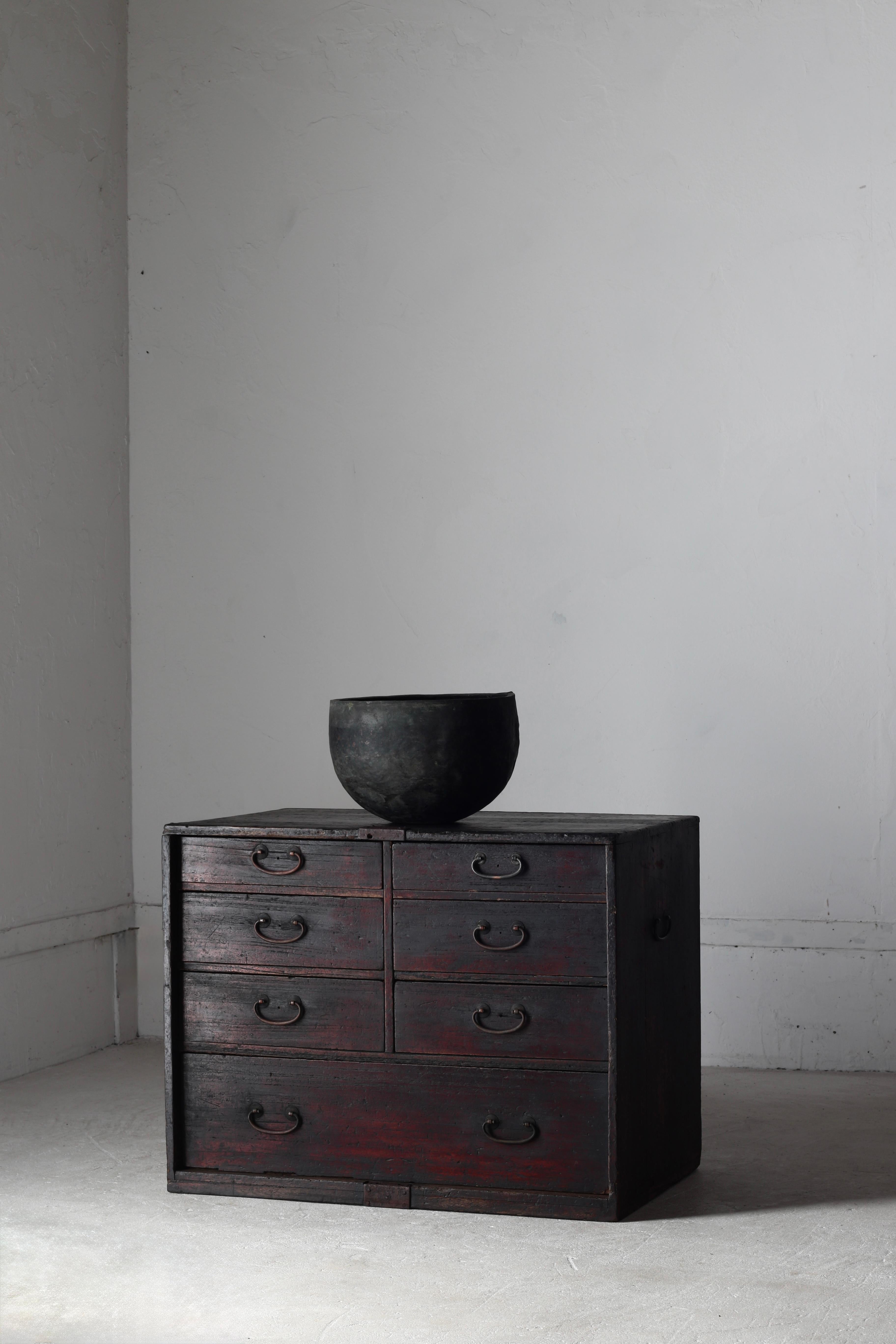 Falegnameria Cassetto antico giapponese / Tansu di stoccaggio / 1868-1912 / Wabi-Sabi Mingei in vendita