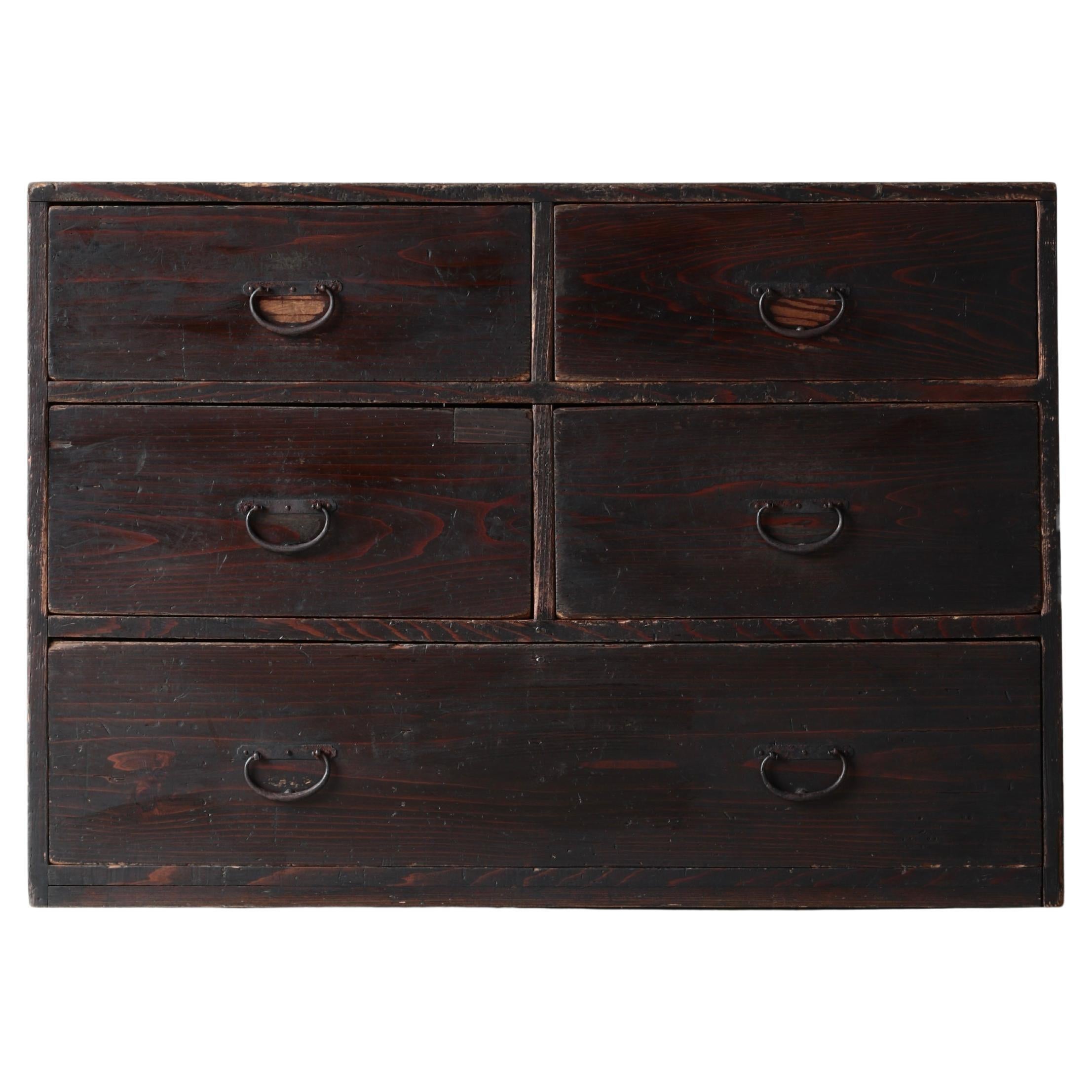 Japanese Antique Drawer / Storage Tansu / 1868-1912s / Wabi-Sabi Mingei
