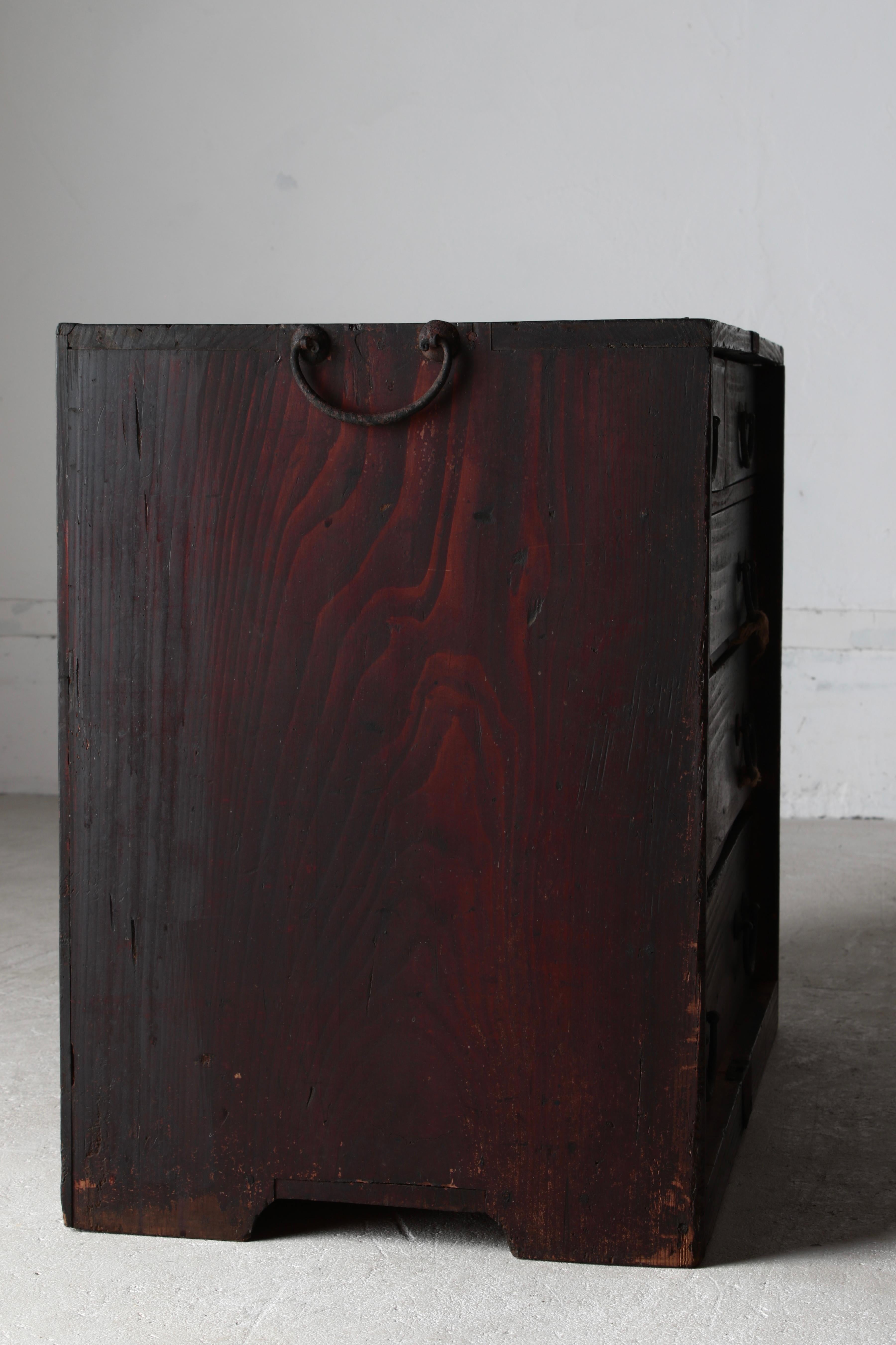 Japanese Antique Drawer / Storage Tansu / 1912s / Wabi-Sabi Mingei For Sale 9