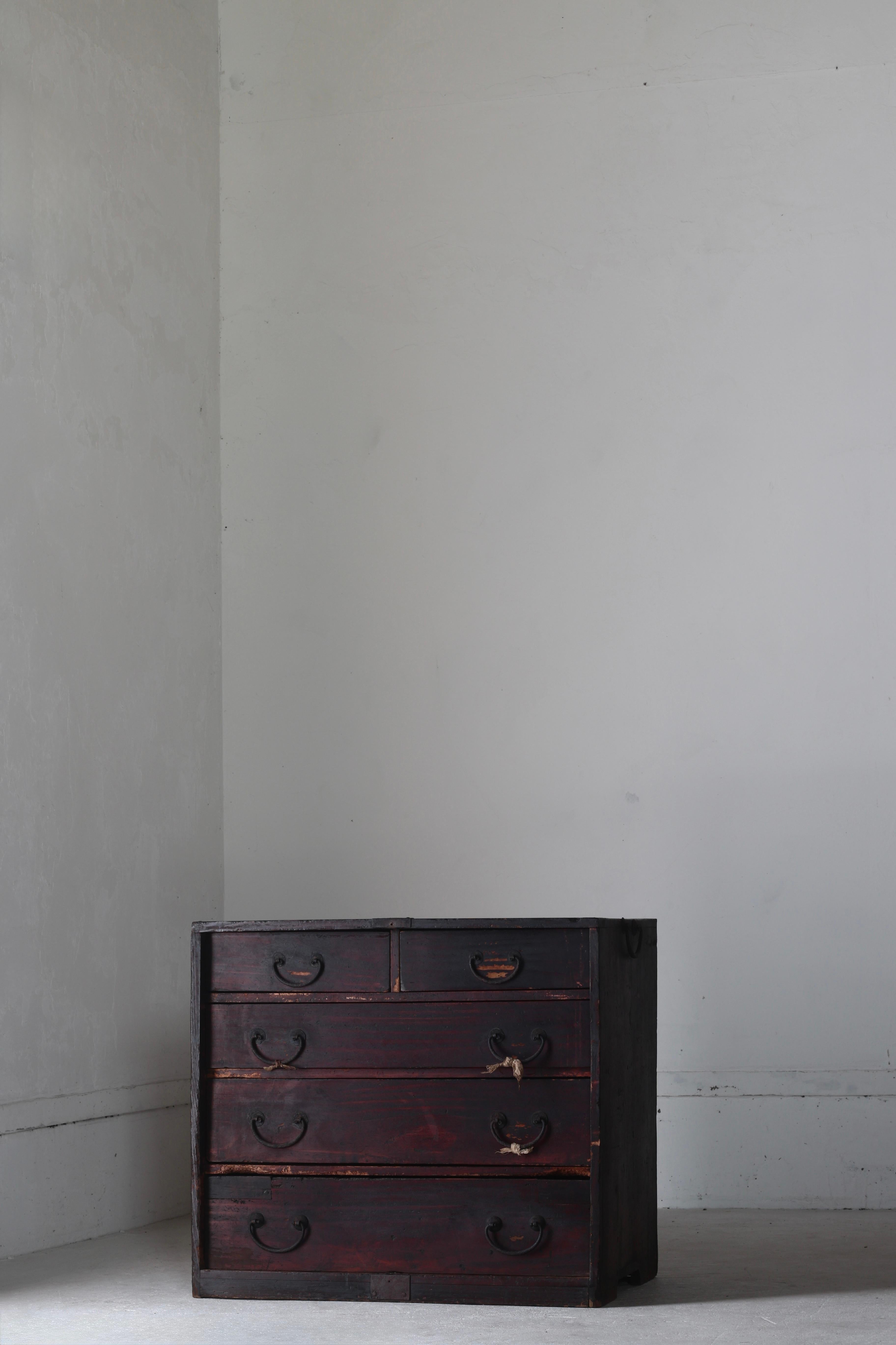 Japanese Antique Drawer / Storage Tansu / 1912s / Wabi-Sabi Mingei For Sale 11