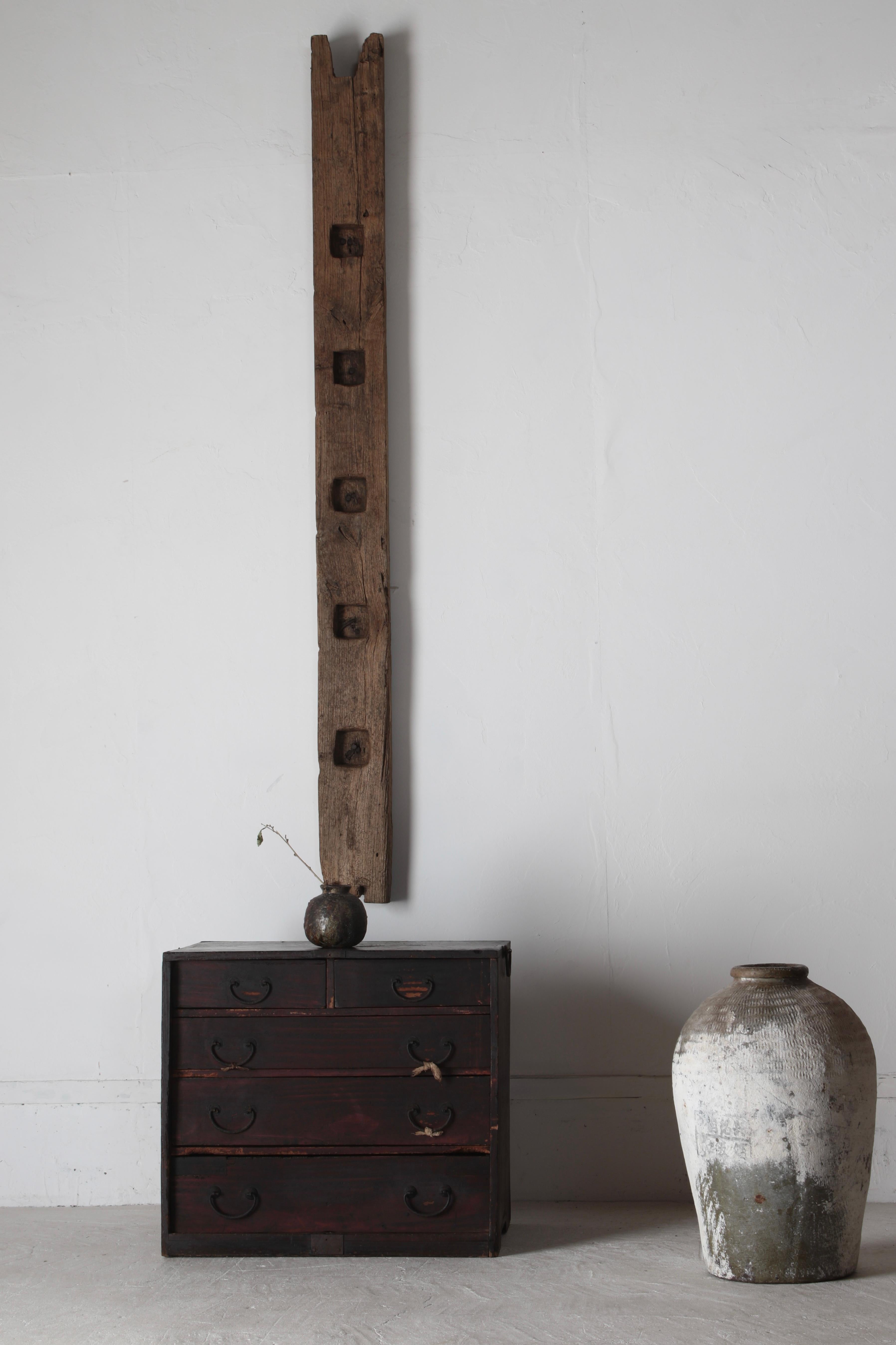 Woodwork Japanese Antique Drawer / Storage Tansu / 1912s / Wabi-Sabi Mingei For Sale