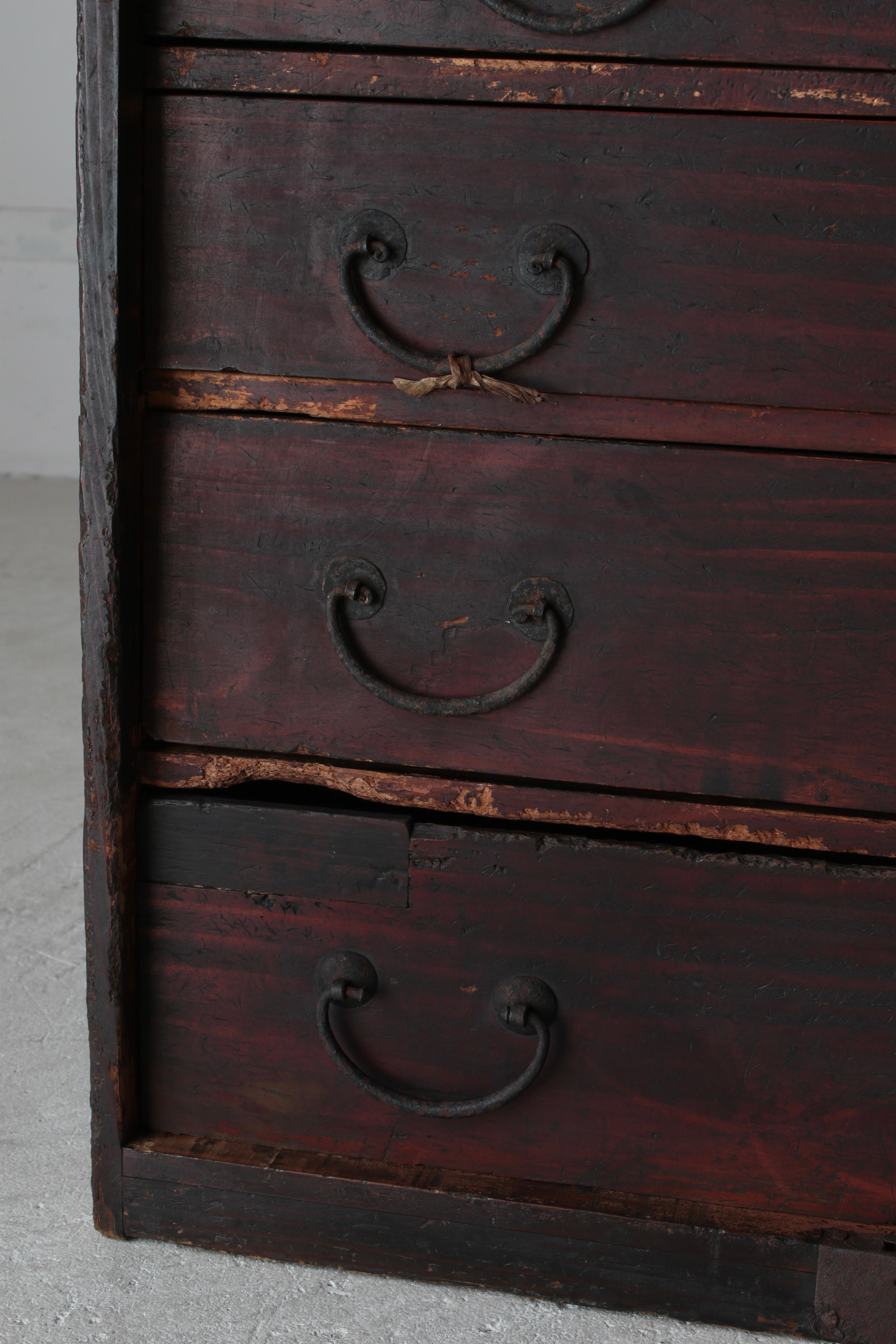 Japanese Antique Drawer / Storage Tansu / 1912s / Wabi-Sabi Mingei For Sale 1