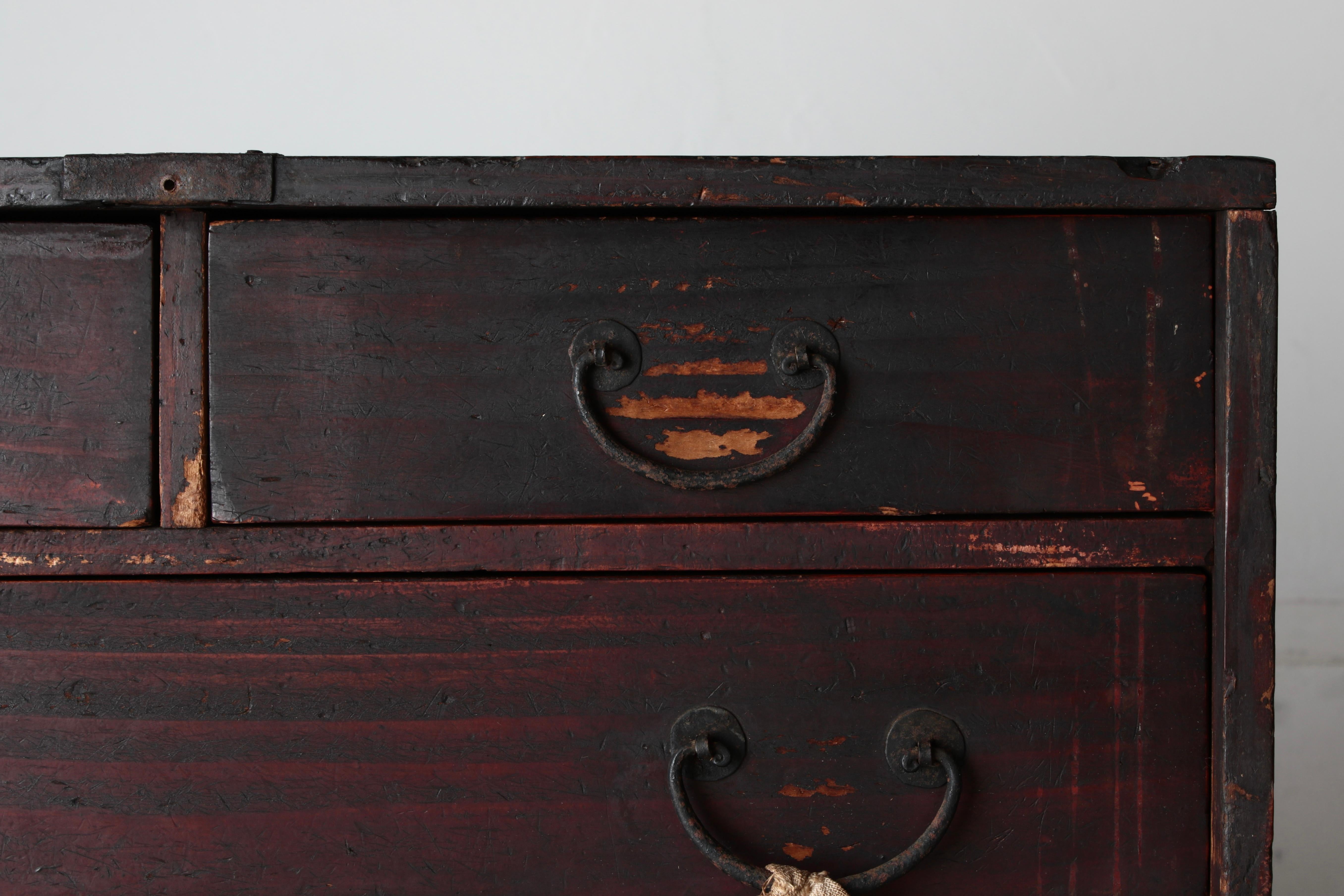 Japanese Antique Drawer / Storage Tansu / 1912s / Wabi-Sabi Mingei For Sale 2
