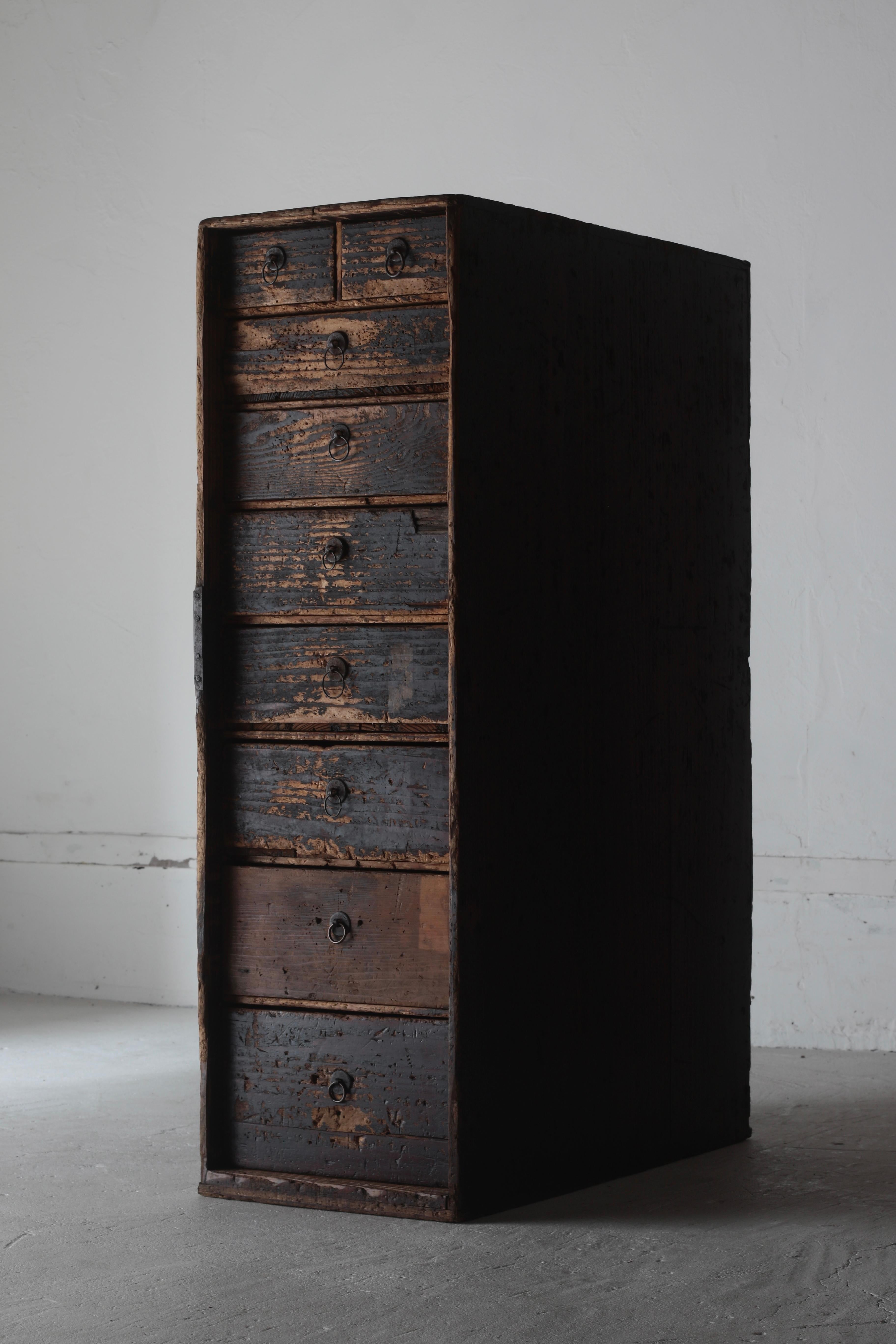 Cajonera Antigua Japonesa / Tansu Cajonera / 1868-1912s Wabi-Sabi en venta 3