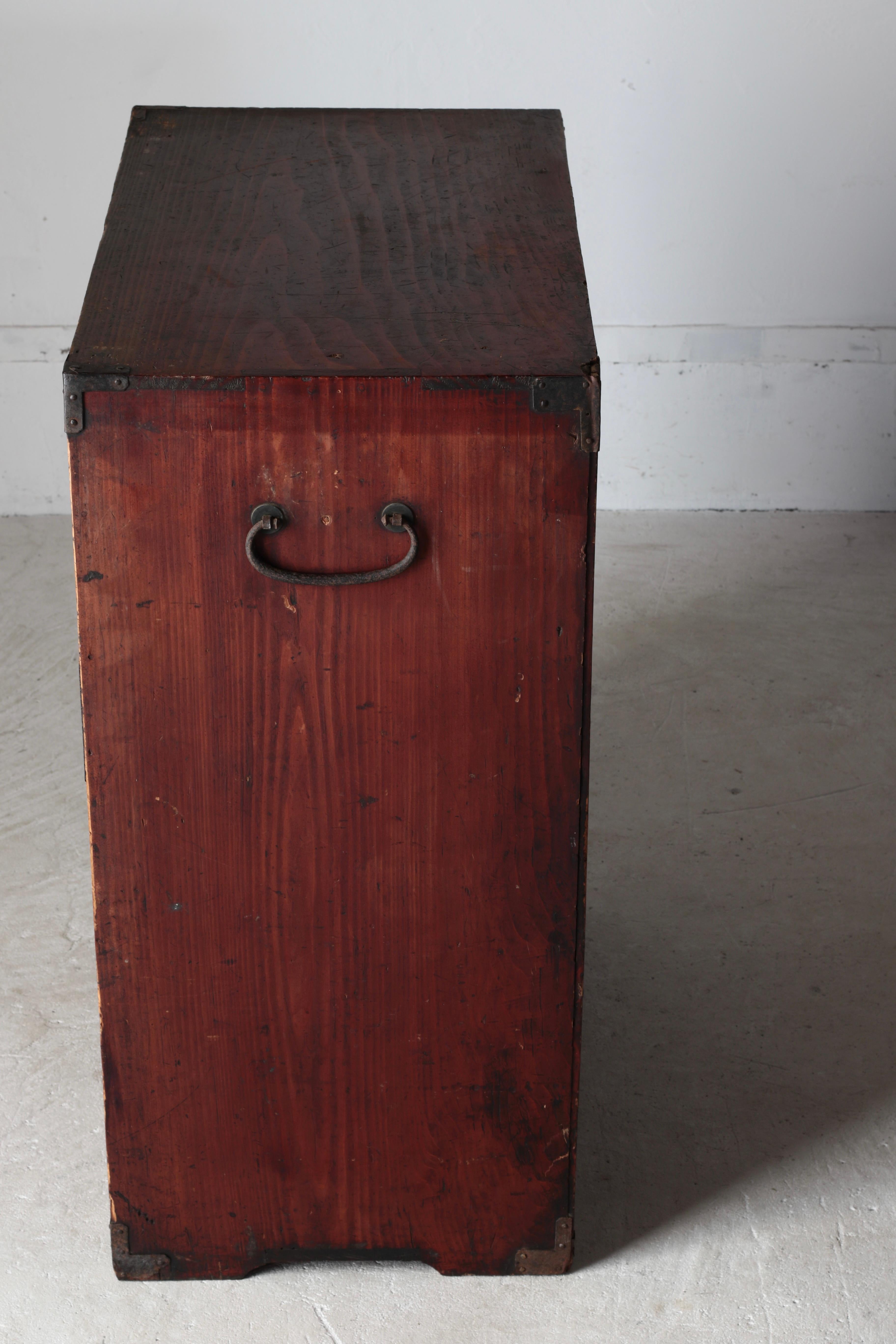 Japanese Antique Drawer / Tansu Storage / 1868-1912s / Wabi-Sabi Mingei For Sale 5