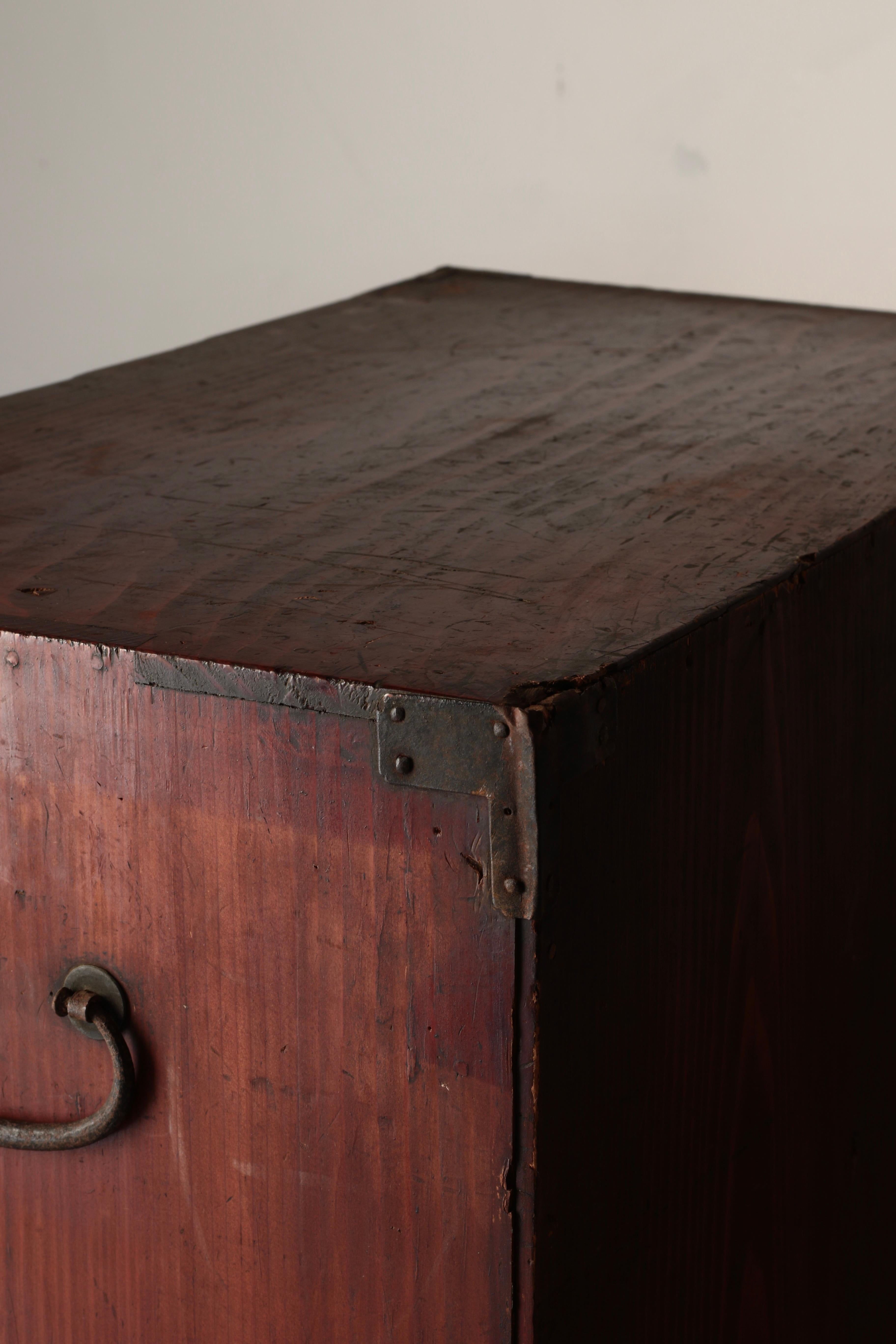 Japanese Antique Drawer / Tansu Storage / 1868-1912s / Wabi-Sabi Mingei For Sale 6