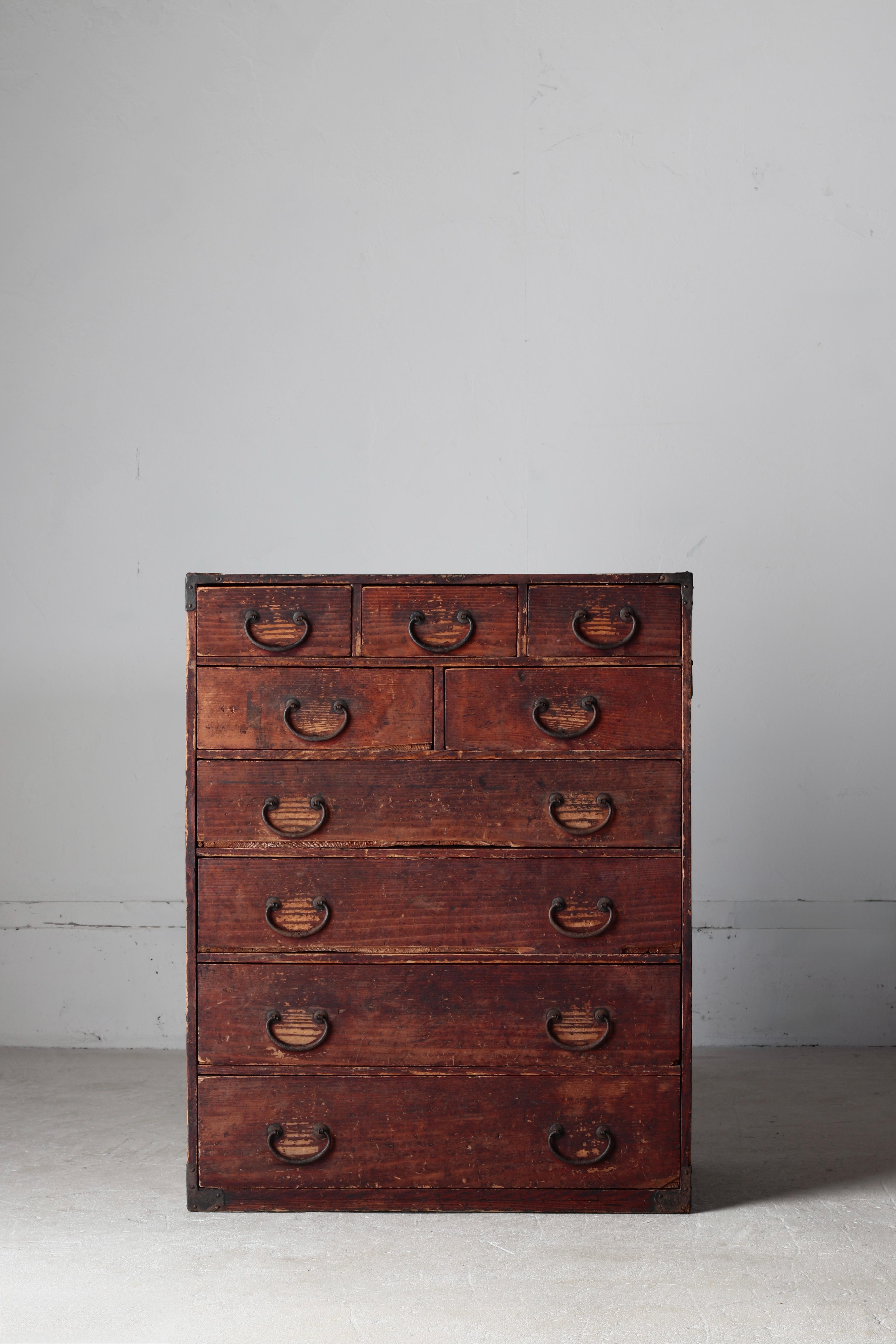 Japanese Antique Drawer / Tansu Storage / 1868-1912s / Wabi-Sabi Mingei For Sale 13